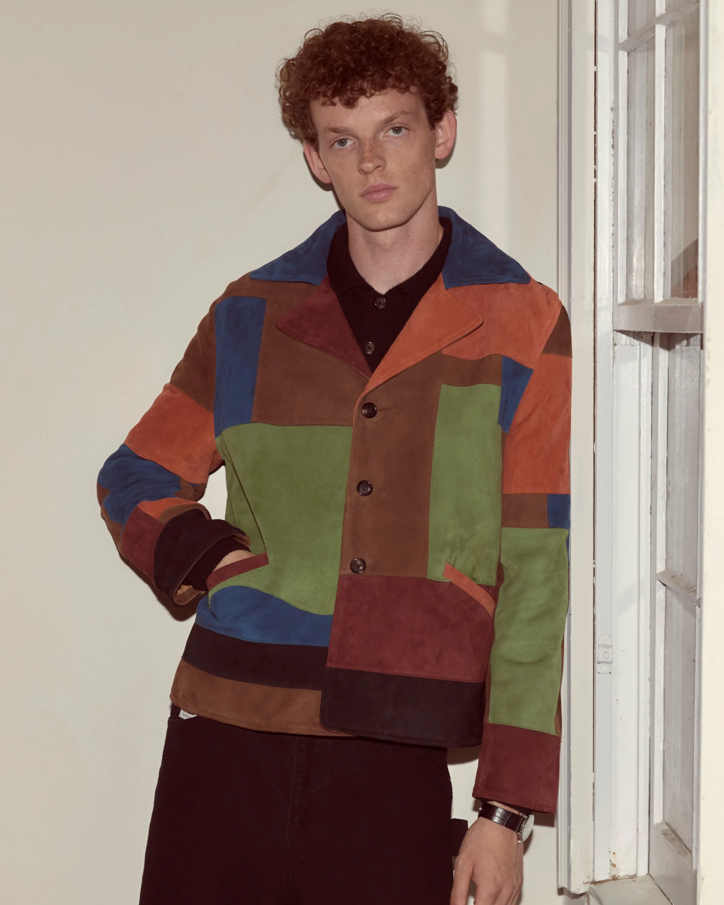 Suede Collage Jacket sold by BODE