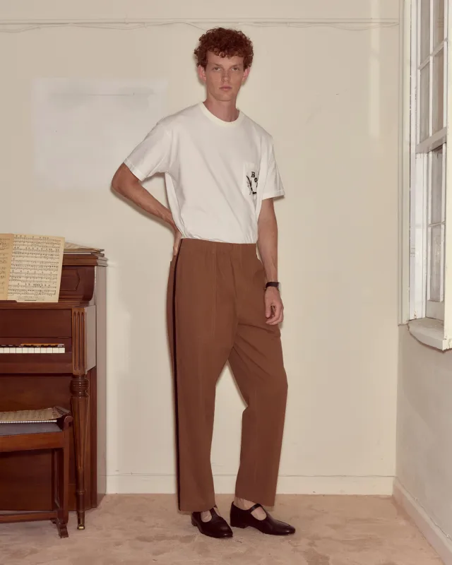 Twill Track Pants - Brown sold by BODE