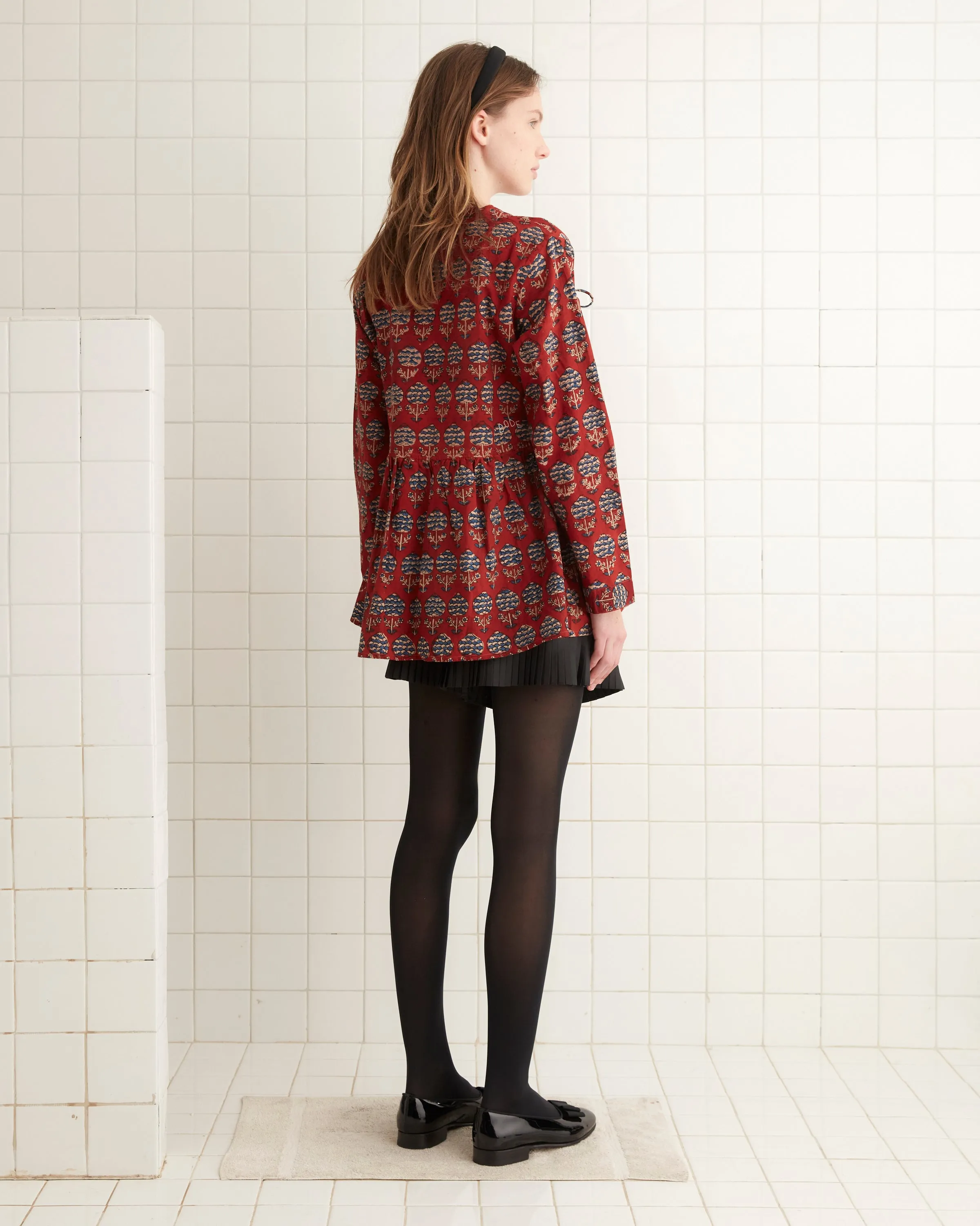 Dahlia Block Print Jama Overshirt sold by BODE product image thumbnail 3