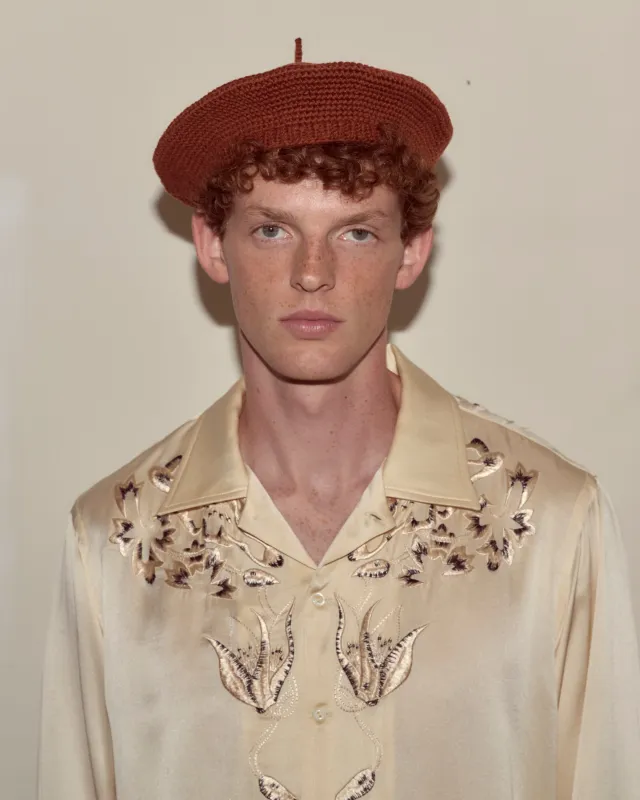 Crochet Beret - Tobacco sold by BODE