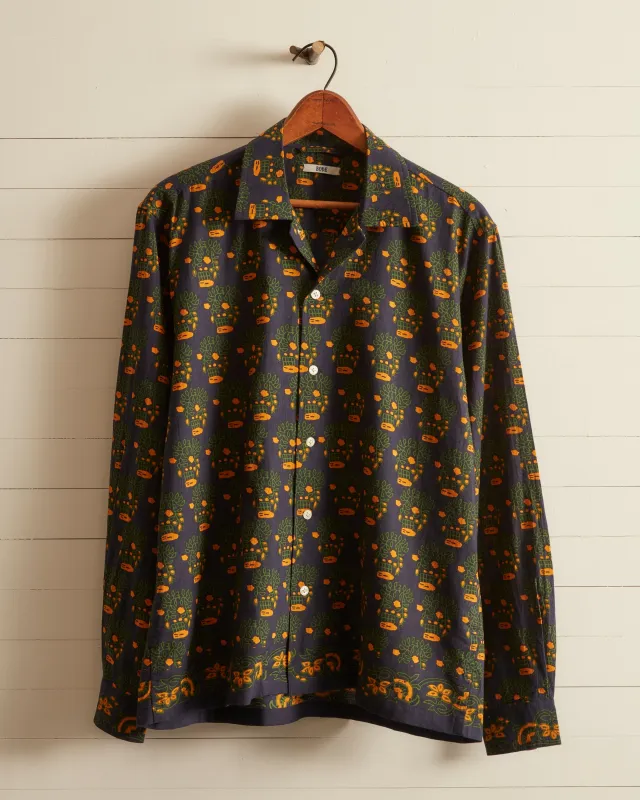 Trellis Block Print Long Sleeve Shirt sold by BODE