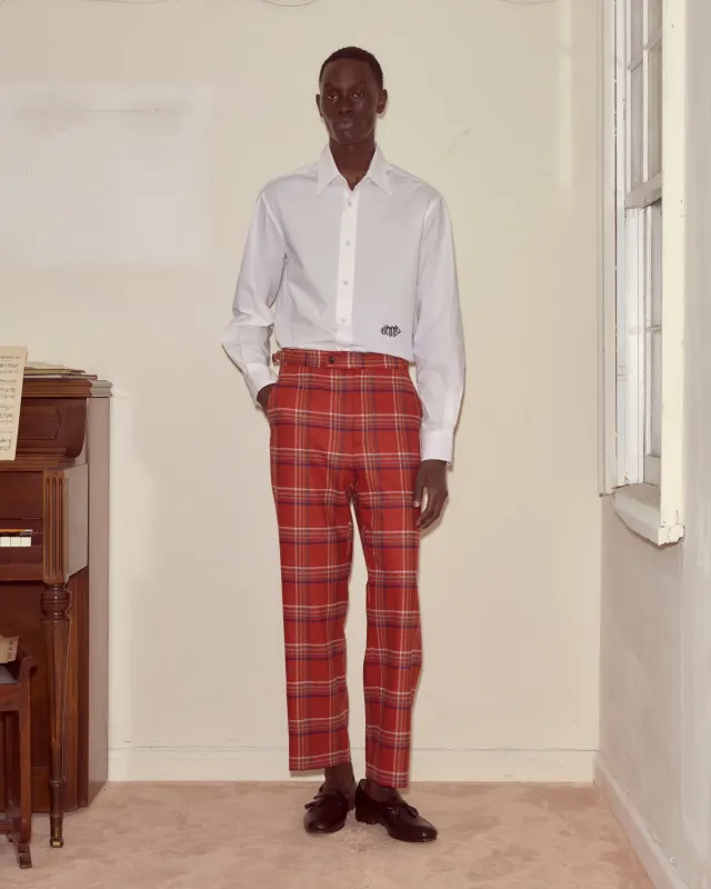 Gable Plaid Trousers made by BODE