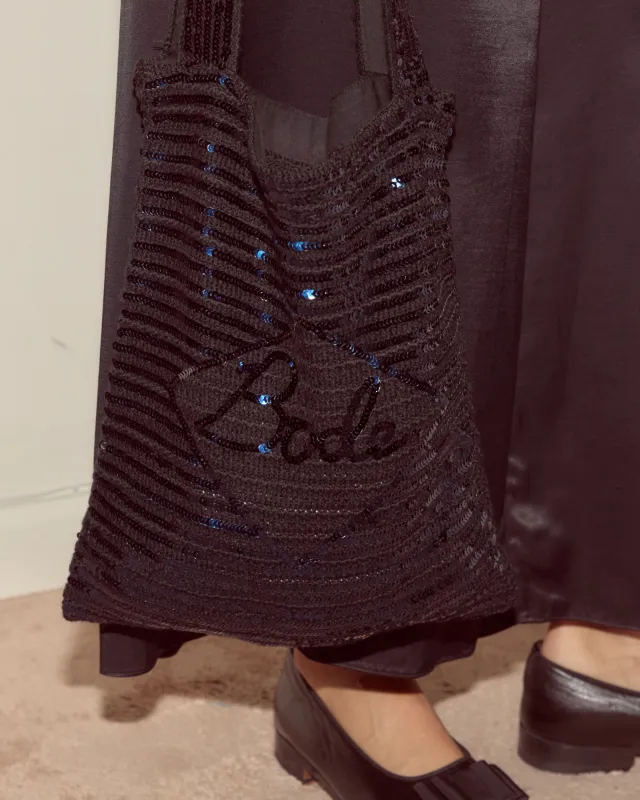 Sequin Spotlight Tote - Black sold by BODE