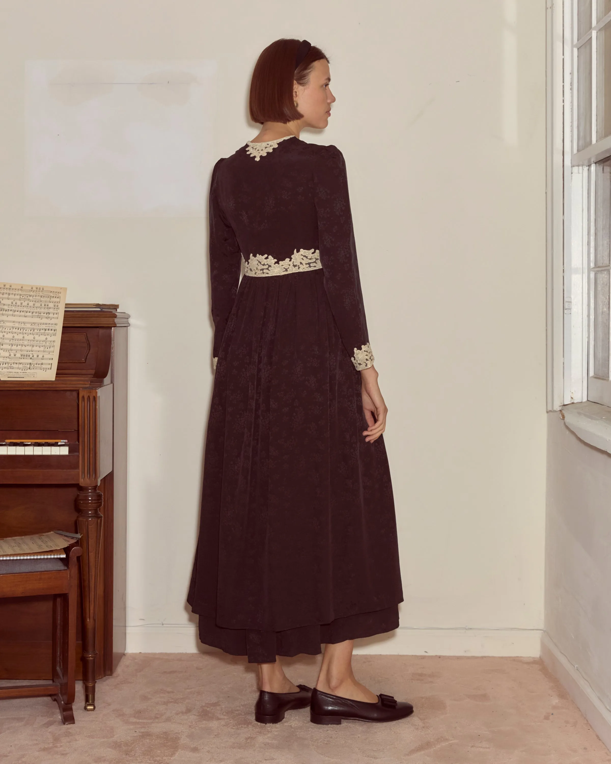 Trousseau Lace Dress - Black sold by BODE product image thumbnail 3