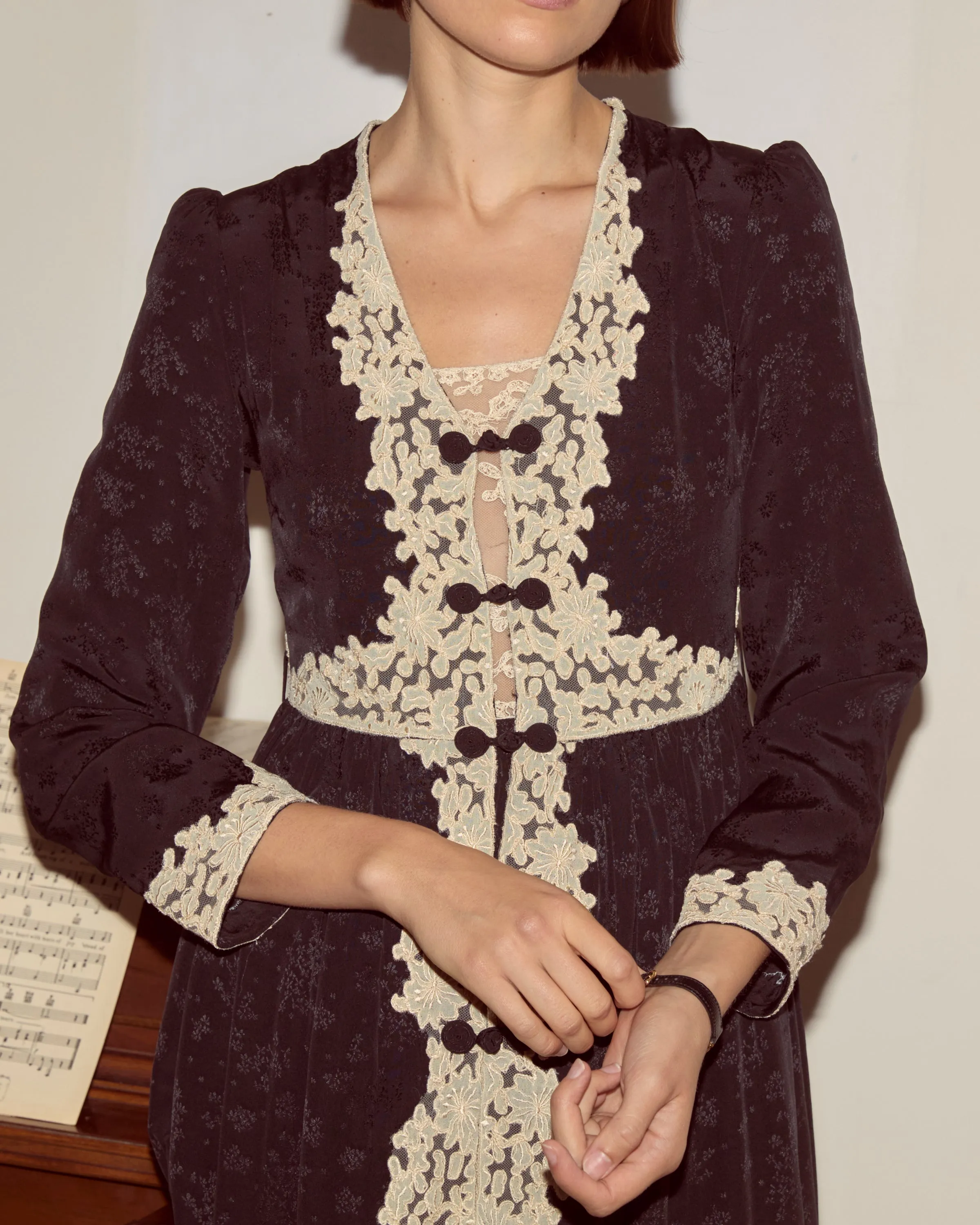 Trousseau Lace Dress - Black sold by BODE product image thumbnail 2