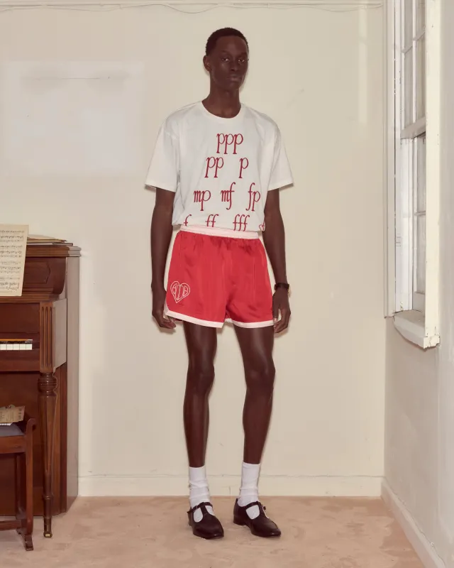 Heart Deco Gym Shorts - Red sold by BODE