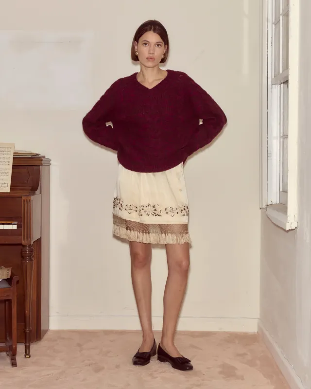 Phantasm Fringe Skirt sold by BODE