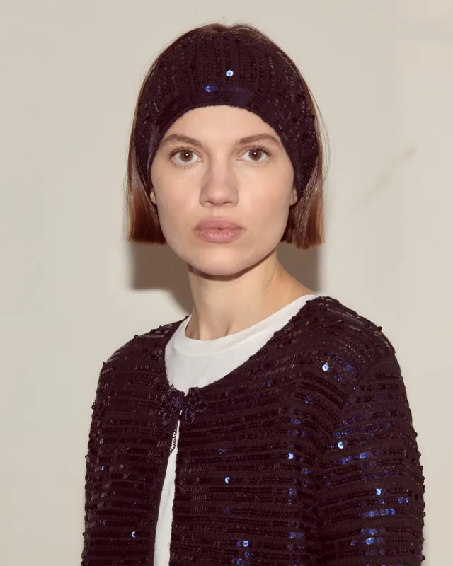 Sequin Spotlight Headband made by BODE