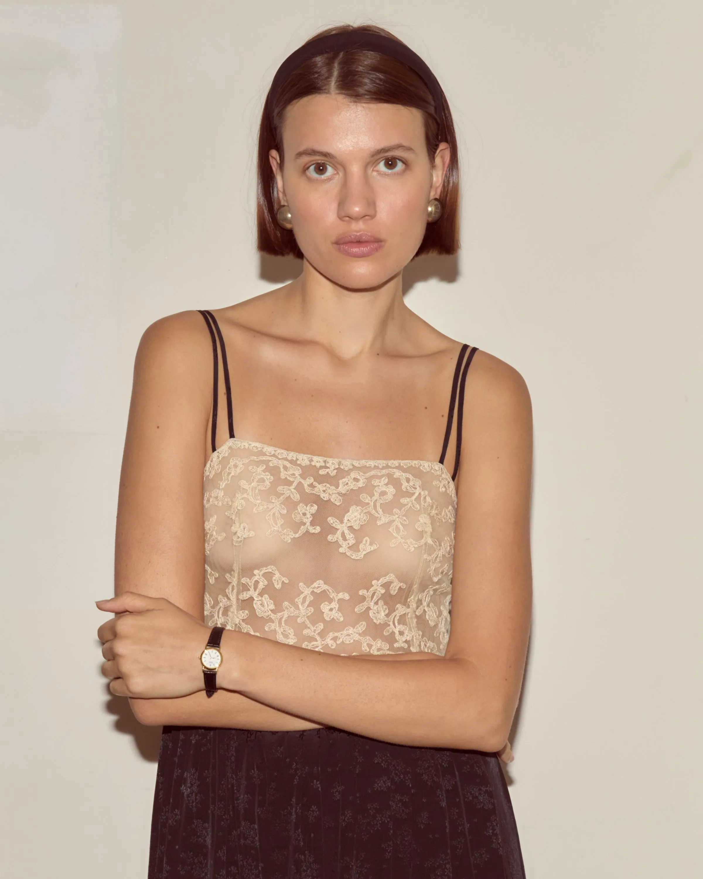 Trousseau Lace Slip Dress - Black sold by BODE product image thumbnail 2