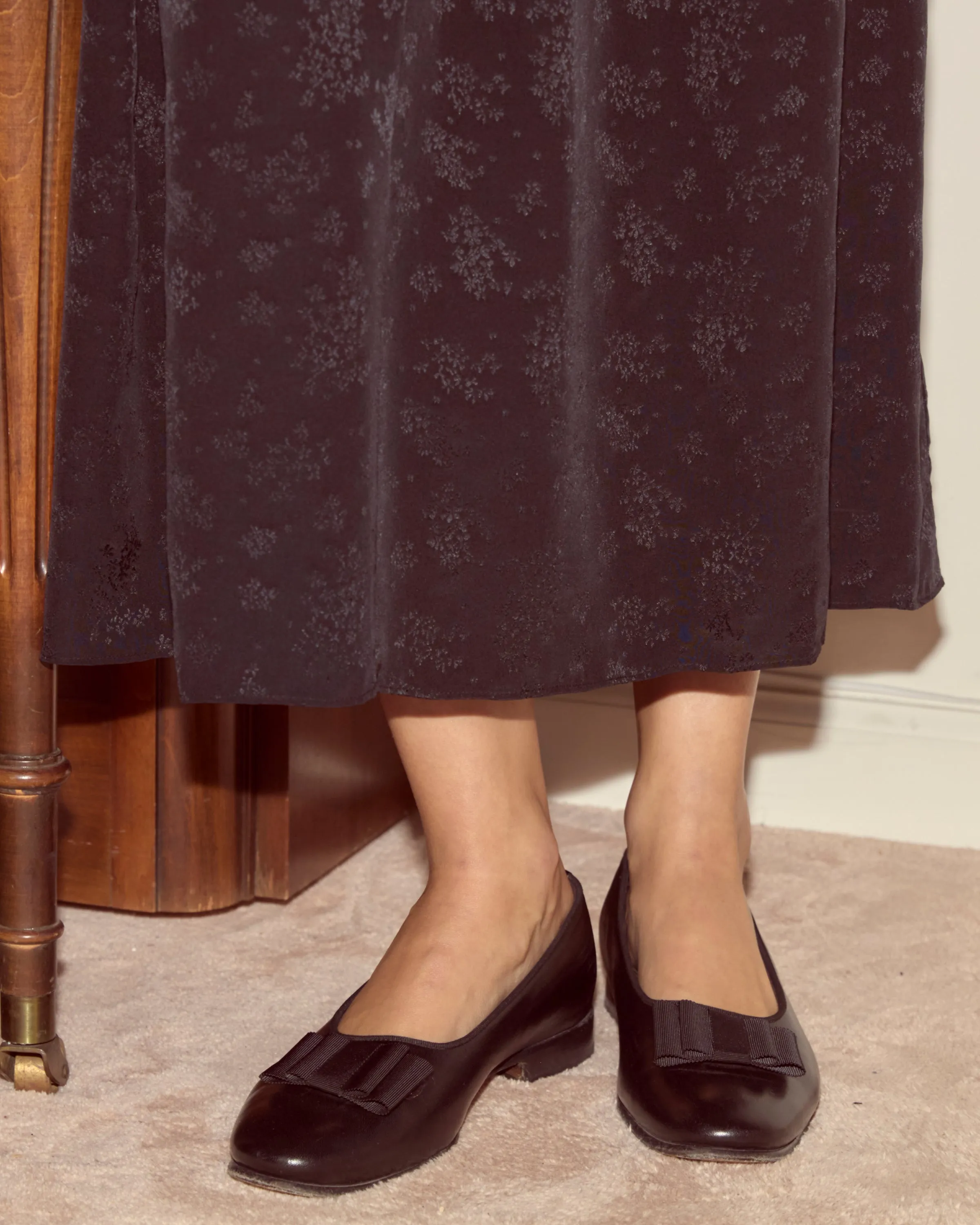 Trousseau Lace Slip Dress - Black sold by BODE product image thumbnail 4