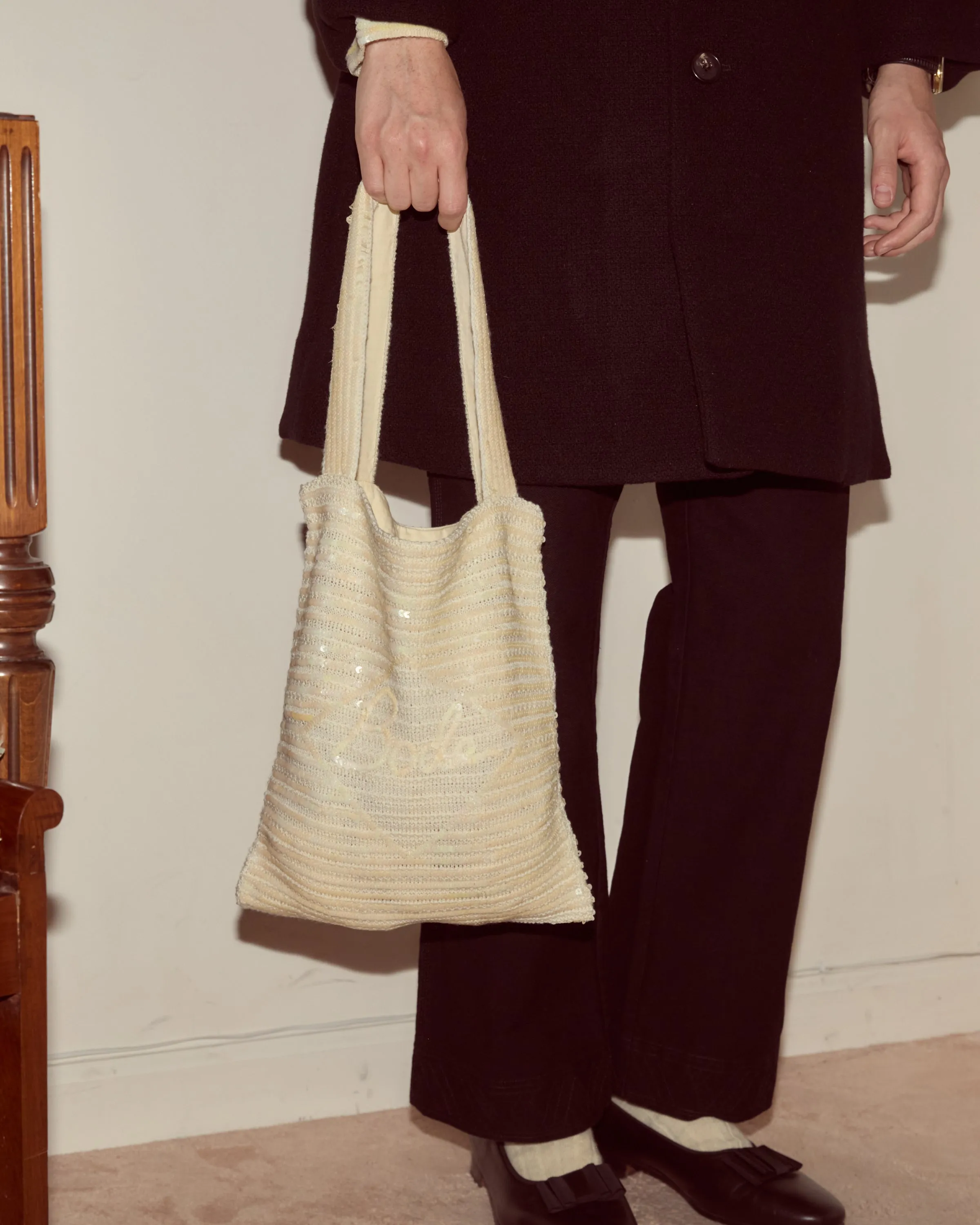 Sequin Spotlight Tote - Ivory sold by BODE product image thumbnail 2