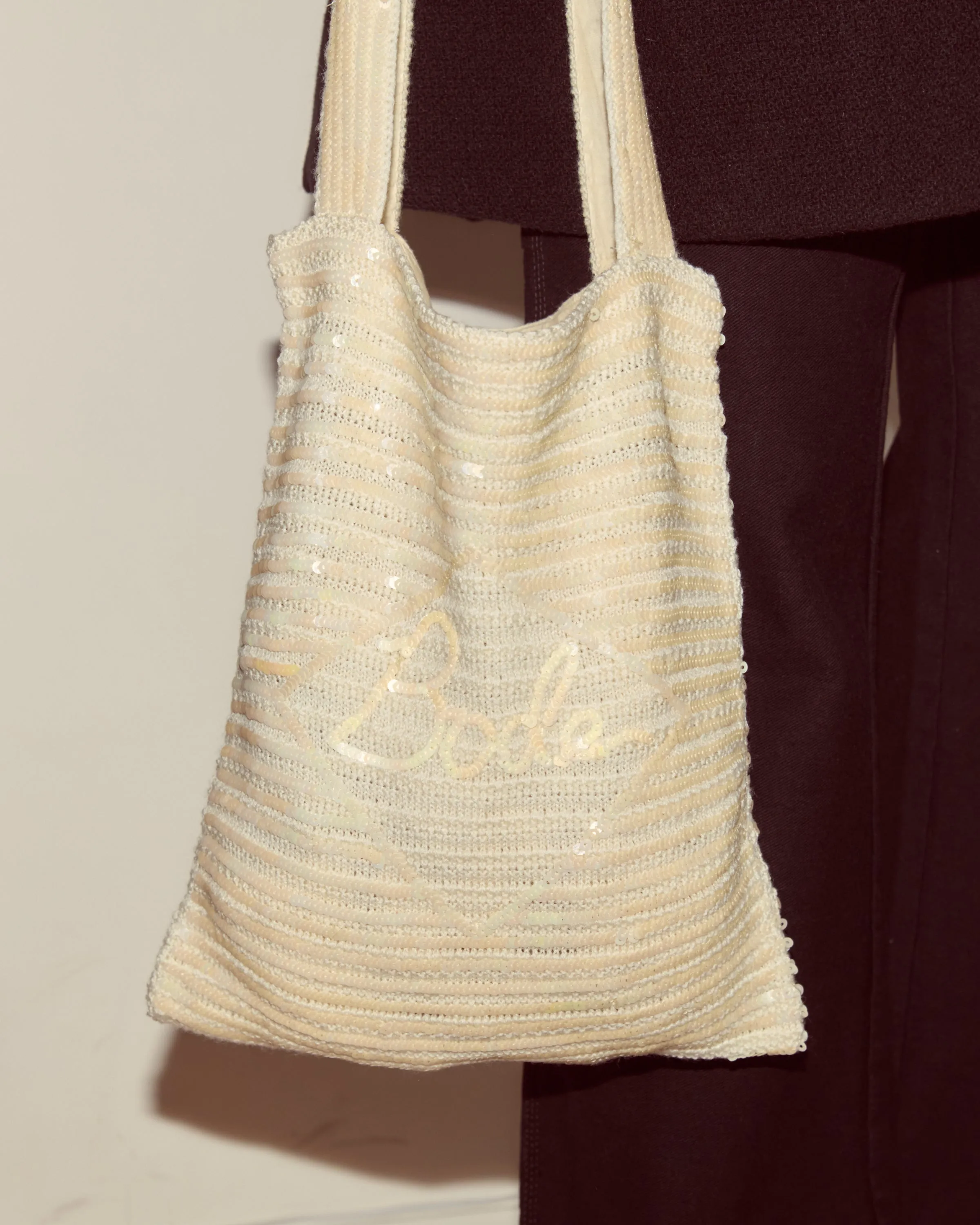 Sequin Spotlight Tote - Ivory sold by BODE