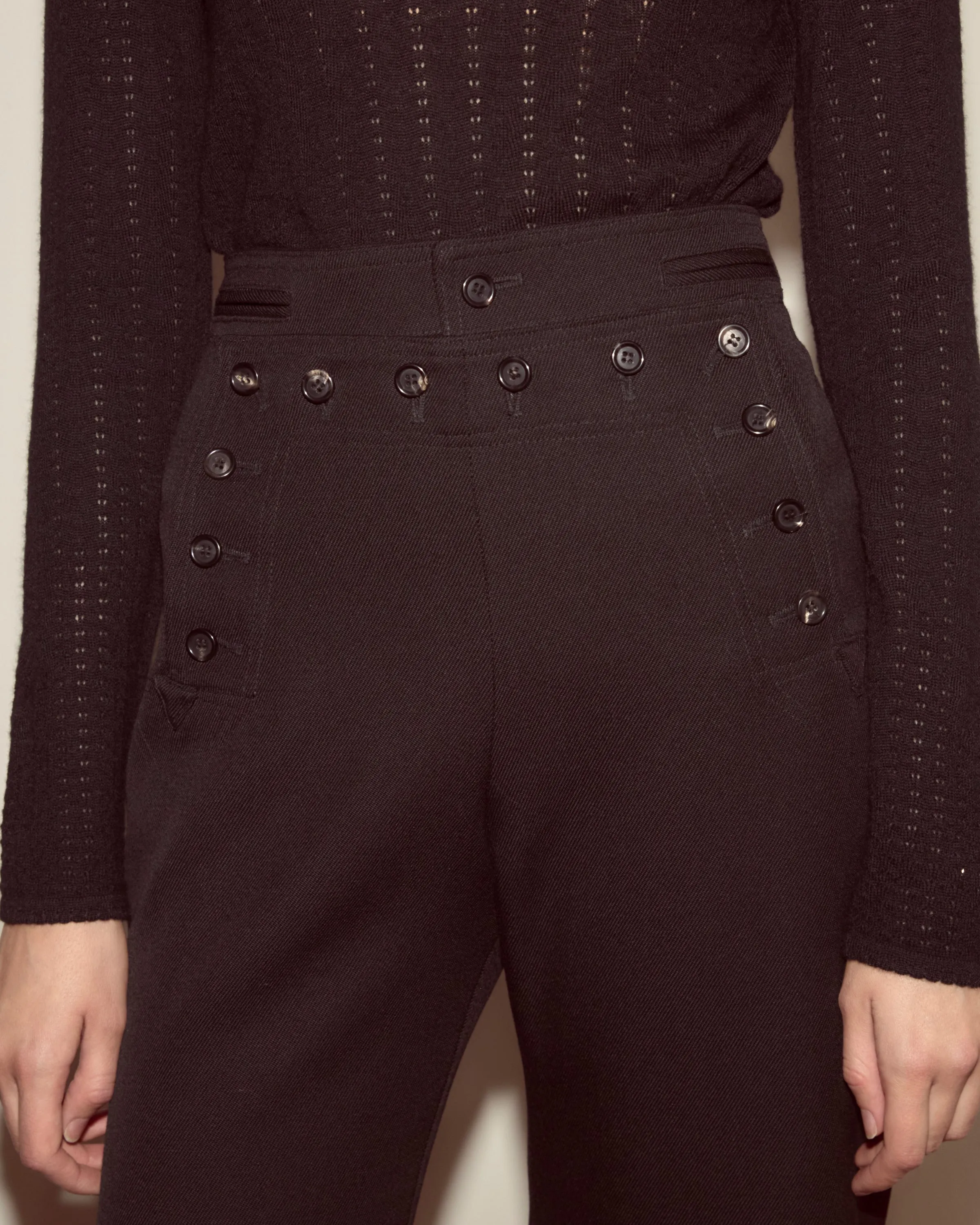 Riding Twill Sailor Trousers - Black sold by BODE product image thumbnail 2