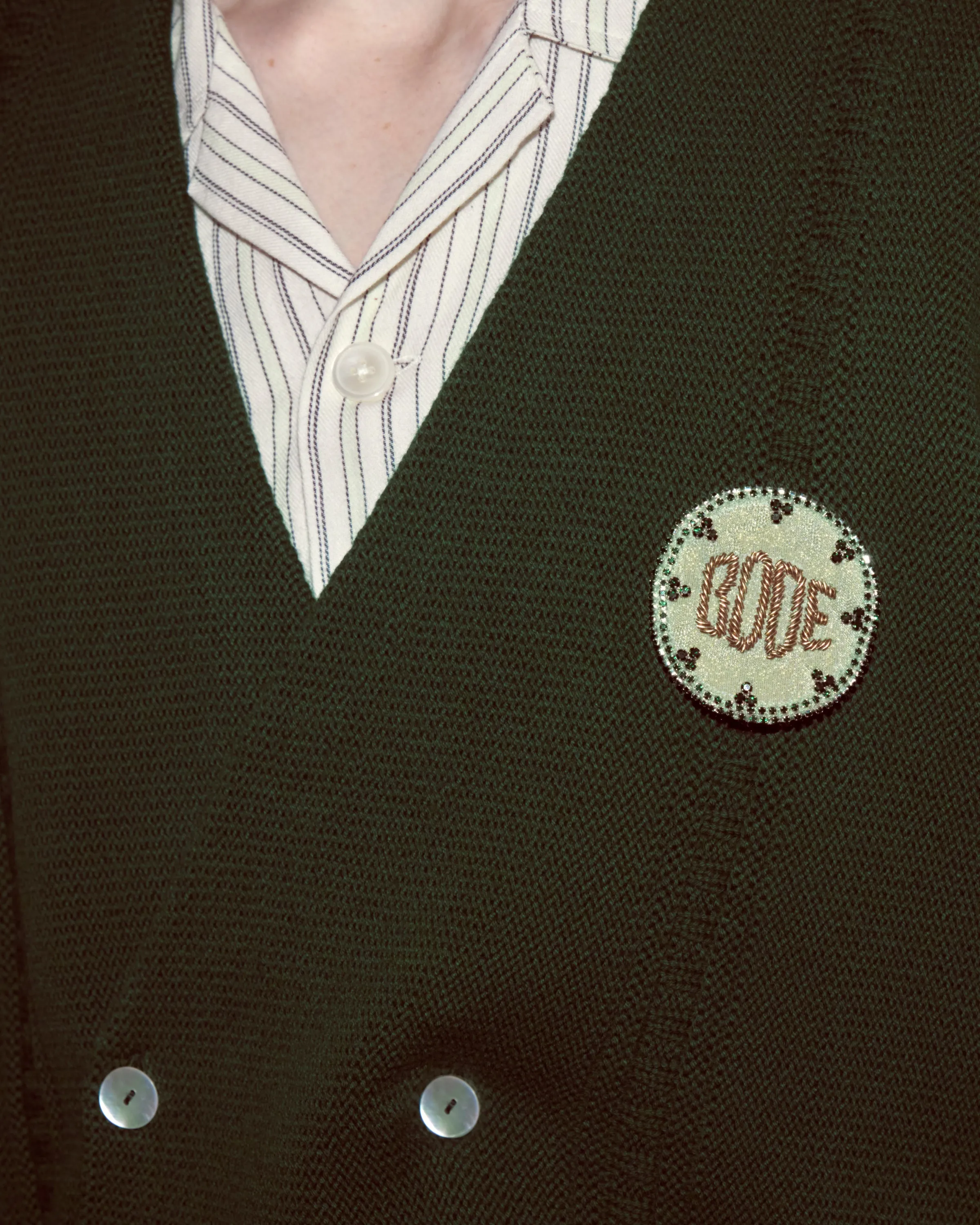 Double-Breasted Cardigan - Dark Green sold by BODE product image thumbnail 2