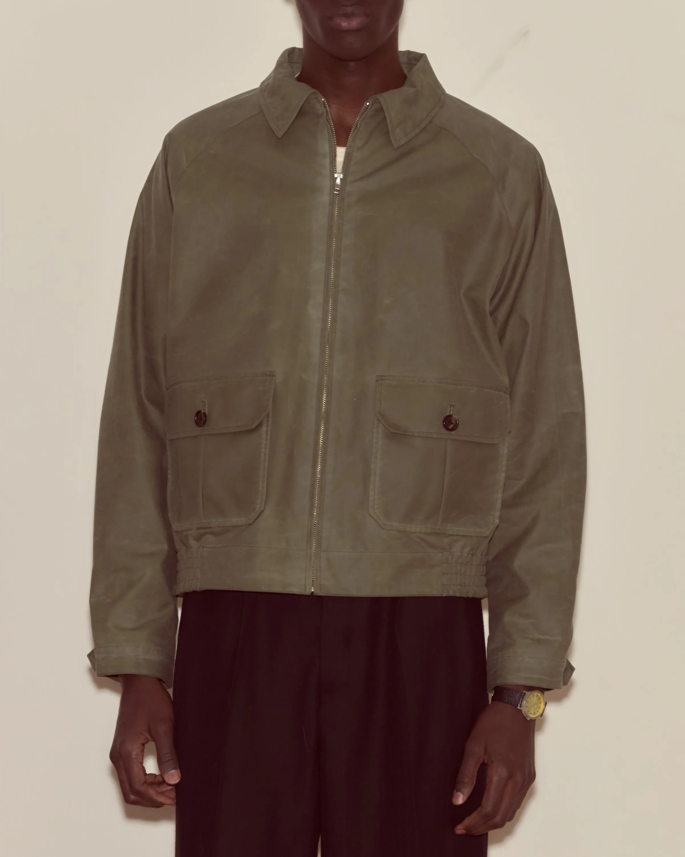 Waxed Coach's Jacket - Light Green sold by BODE product image thumbnail 2