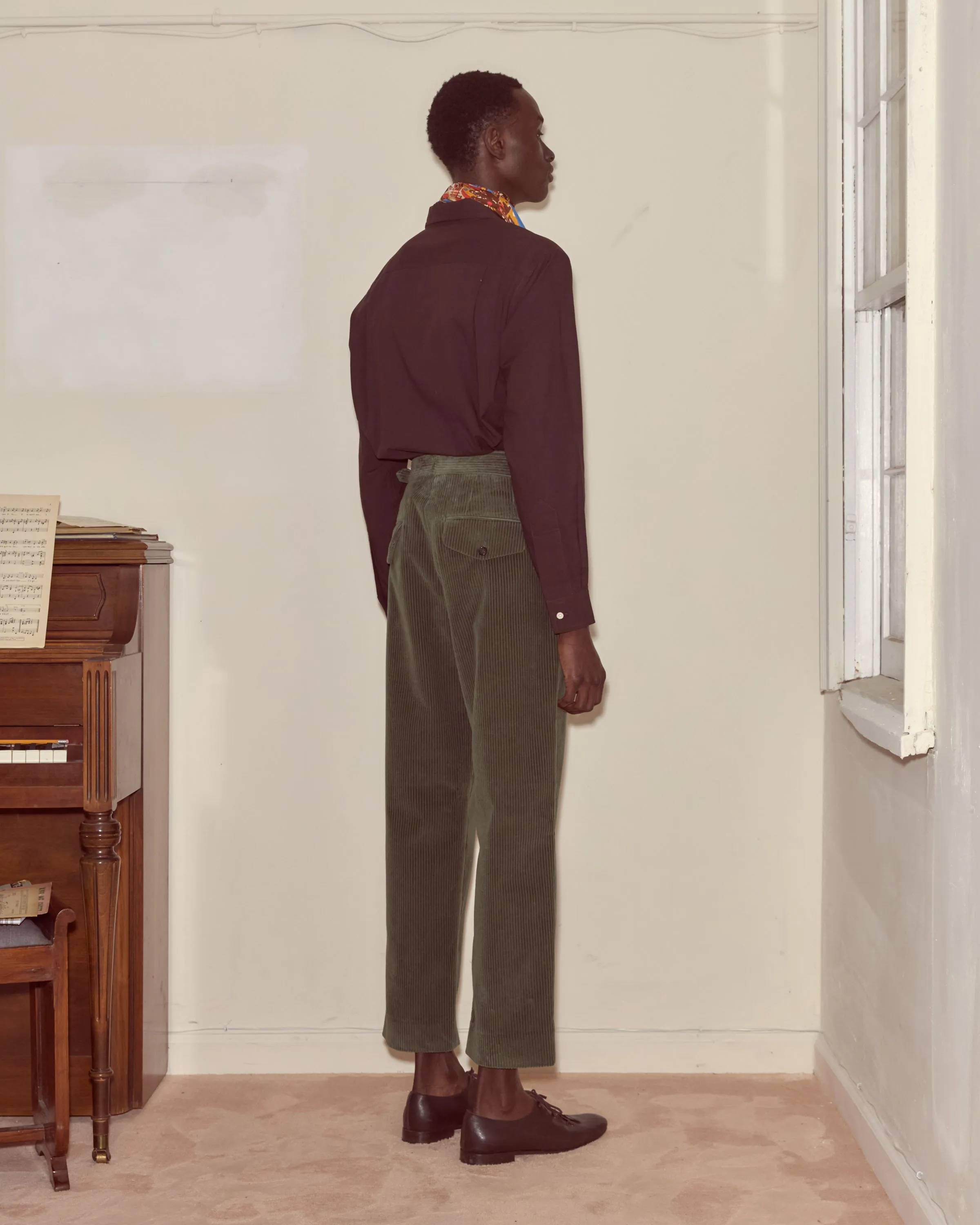 Corduroy Side-Buckle Trousers - Green sold by BODE product image thumbnail 3