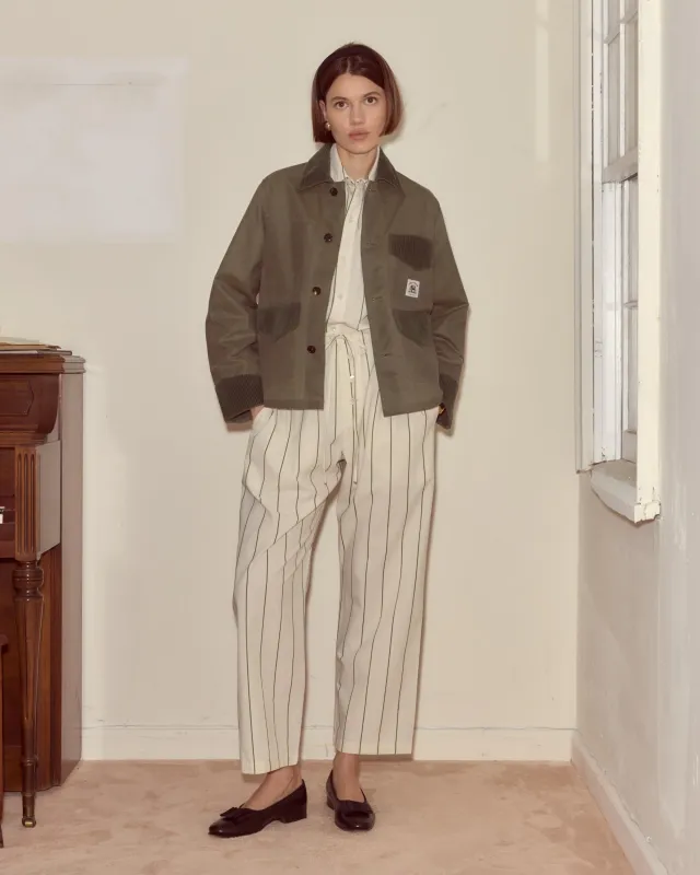 Waxed Craft Jacket - Light Green sold by BODE