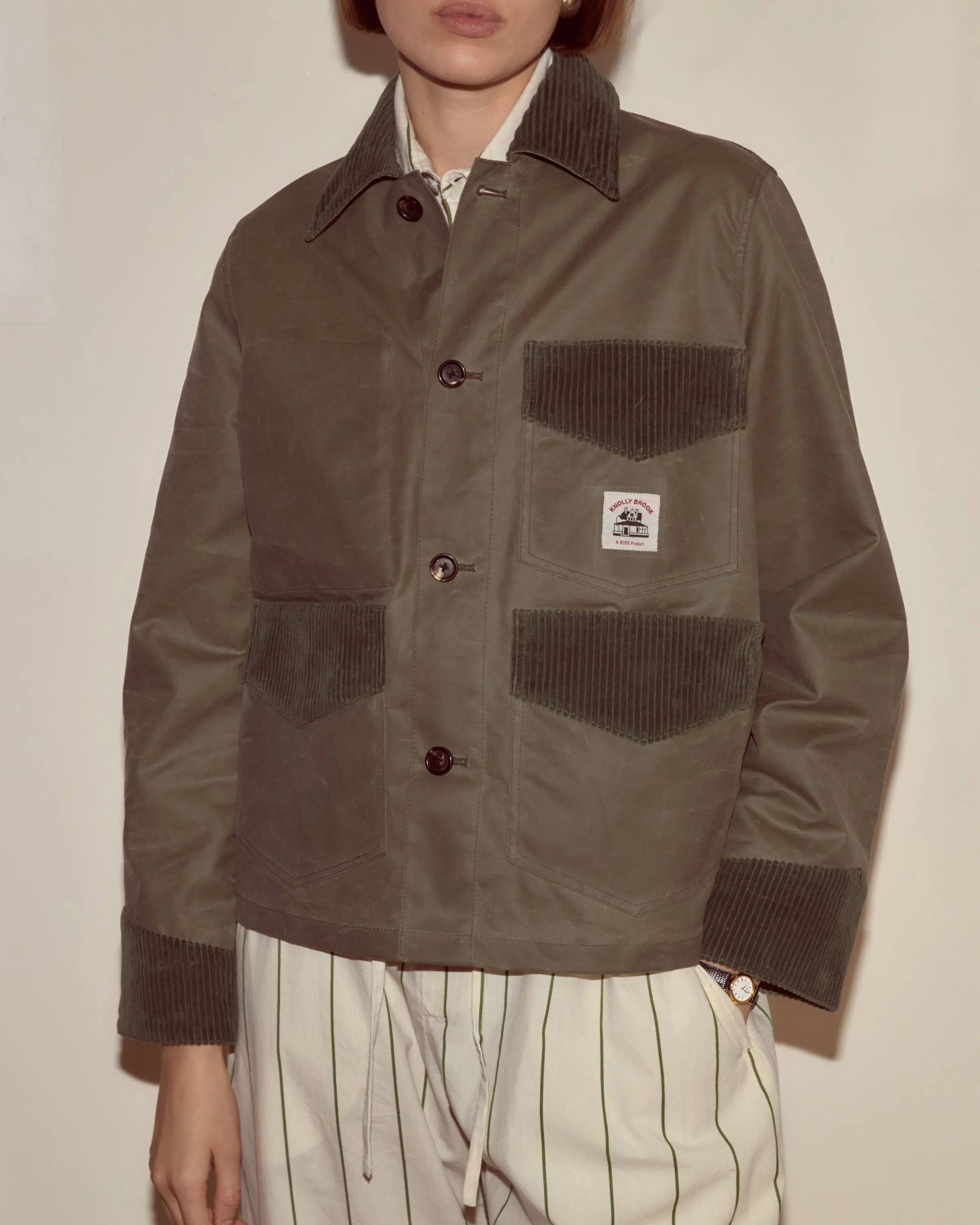 Waxed Craft Jacket - Light Green sold by BODE product image thumbnail 2