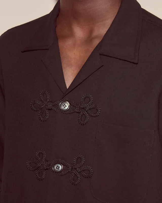 Astor Trillium Shirt - Black sold by BODE