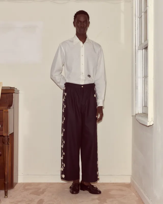 Snowdrop Appliqué Trousers sold by BODE