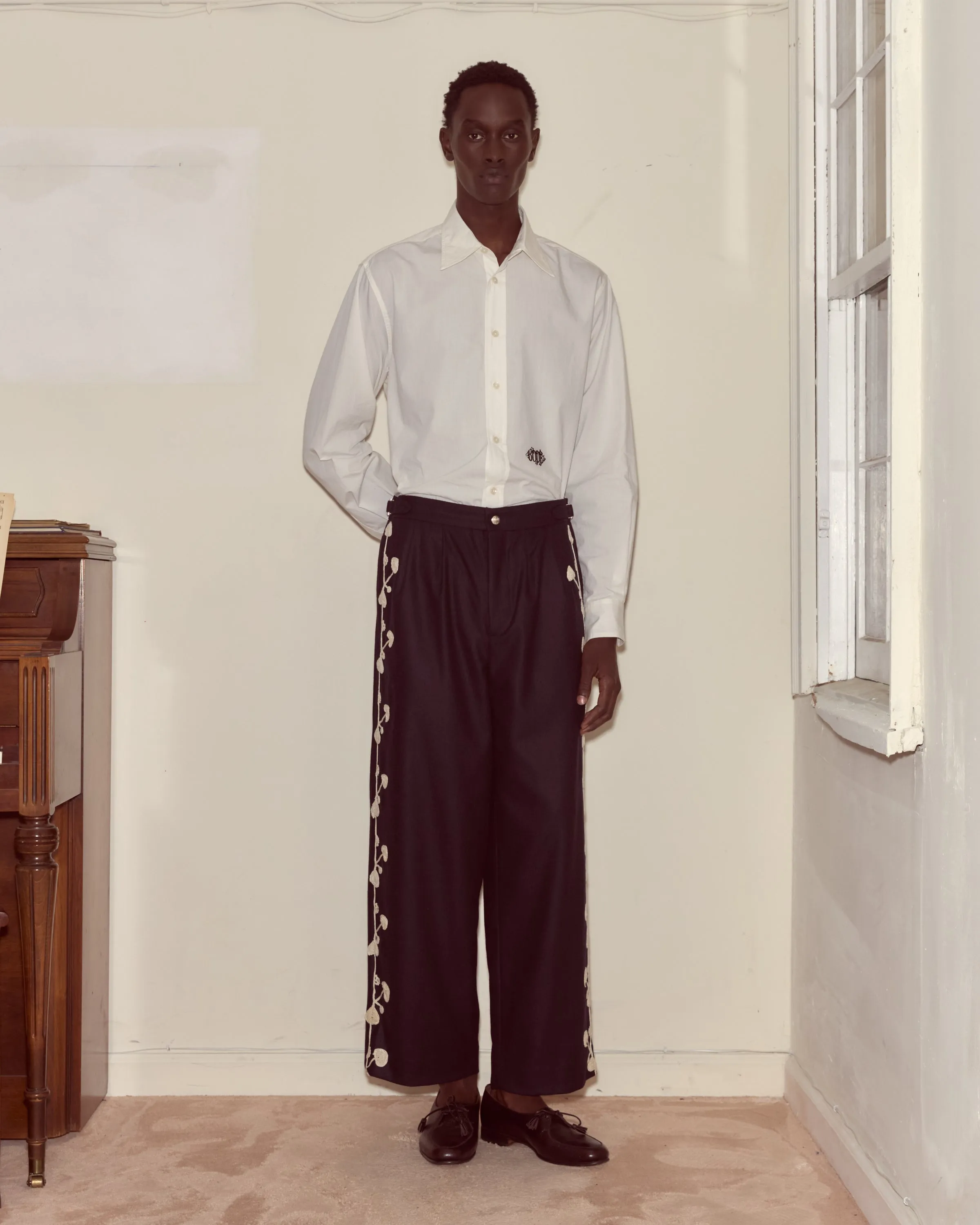 Snowdrop Appliqué Trousers sold by BODE