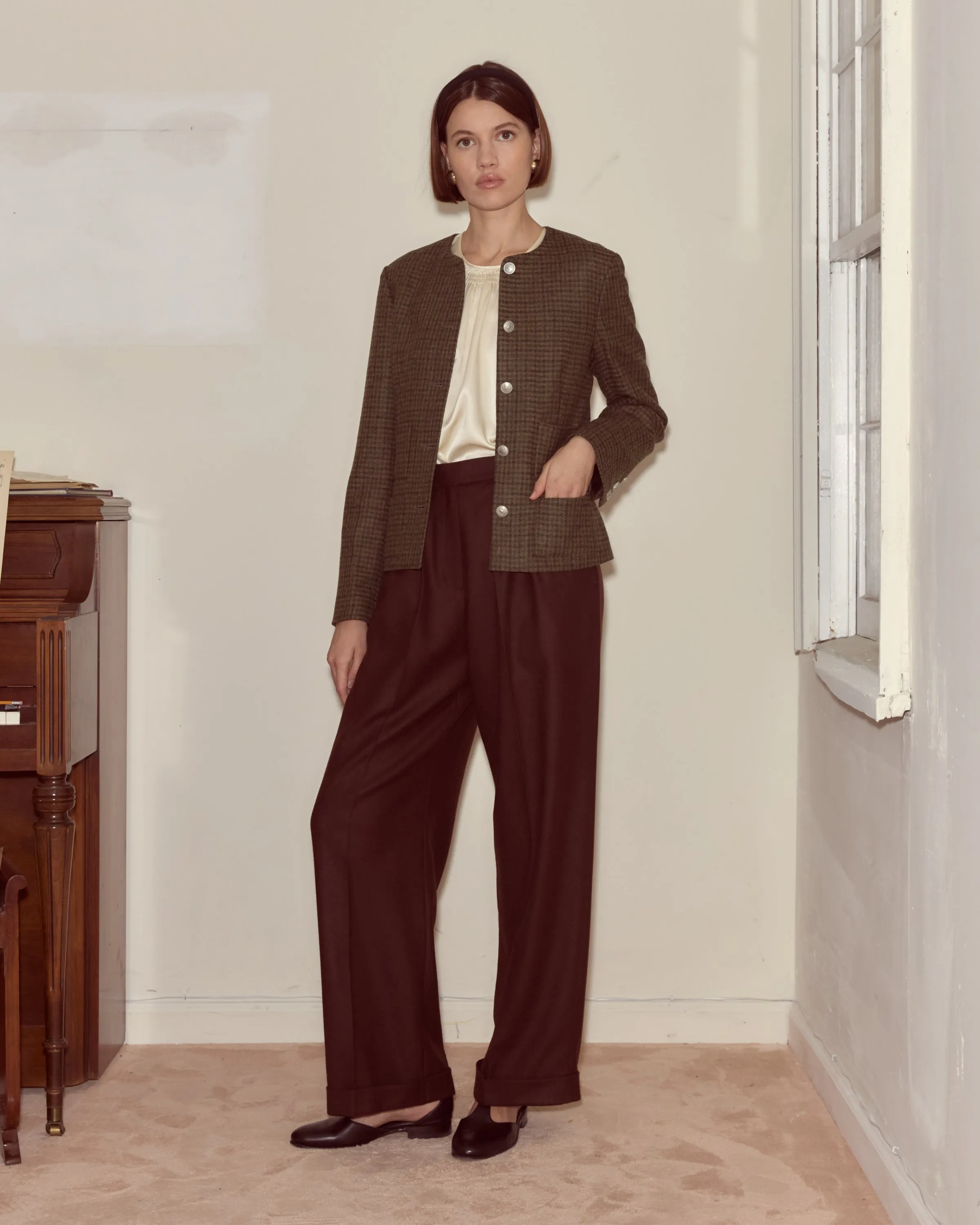 Morris Houndstooth Rice Jacket sold by BODE