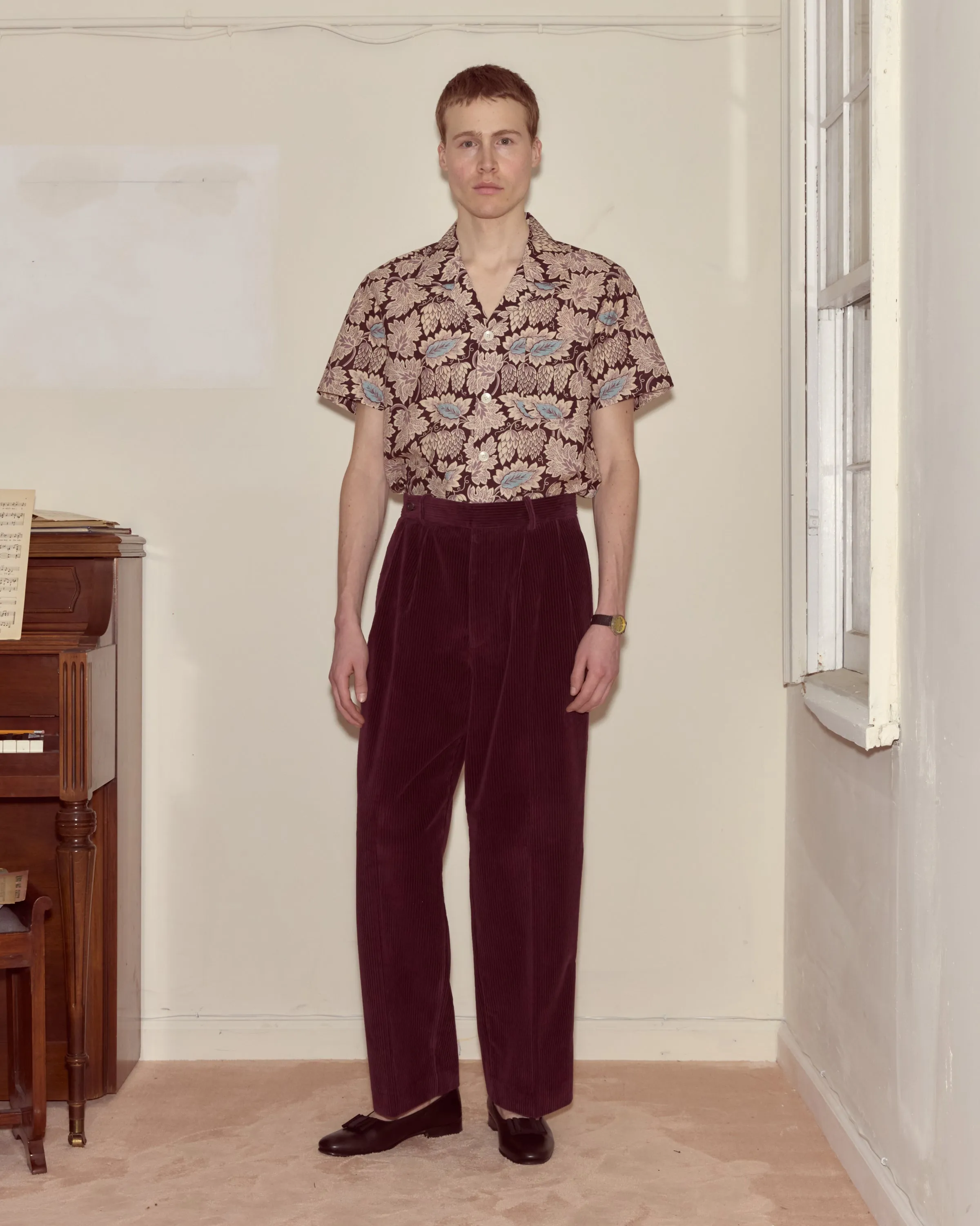 Corduroy McNab Trousers - Dark Purple sold by BODE