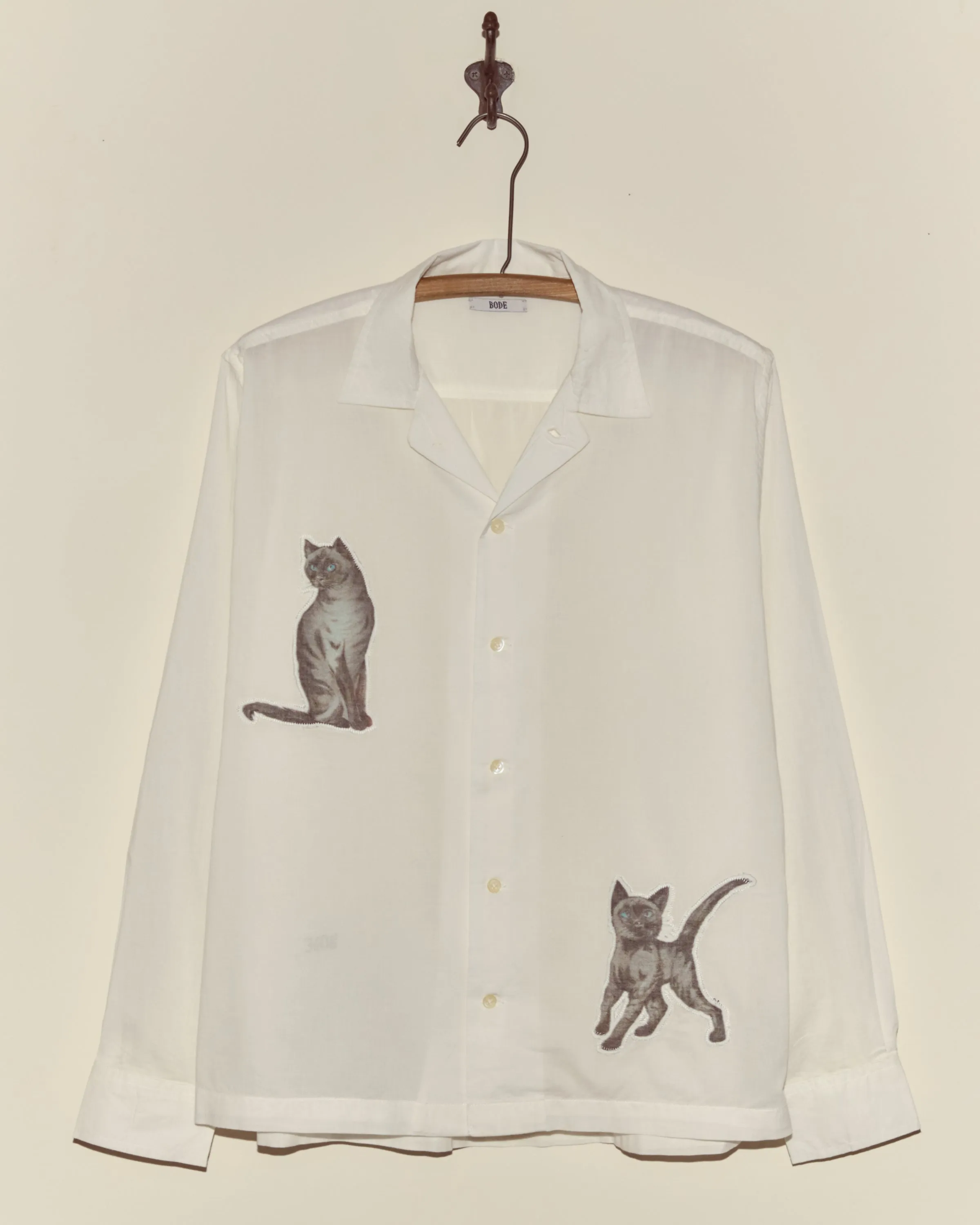 Cat Motif Long Sleeve Shirt sold by BODE