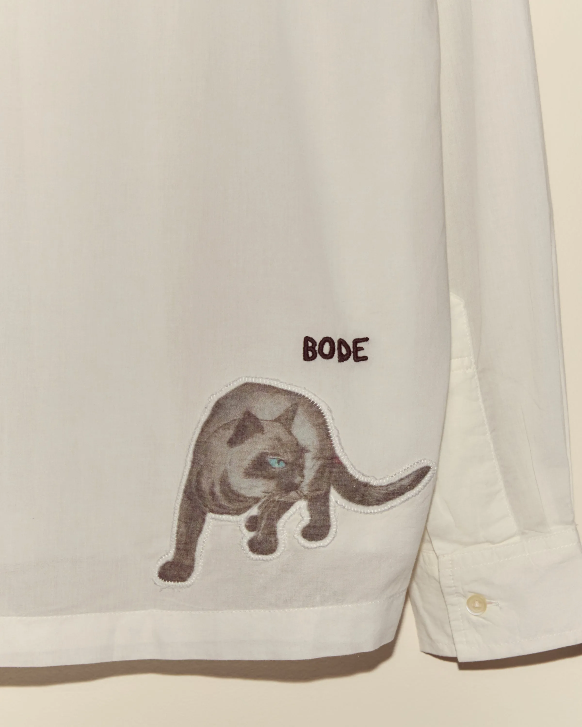 Cat Motif Long Sleeve Shirt sold by BODE product image thumbnail 4