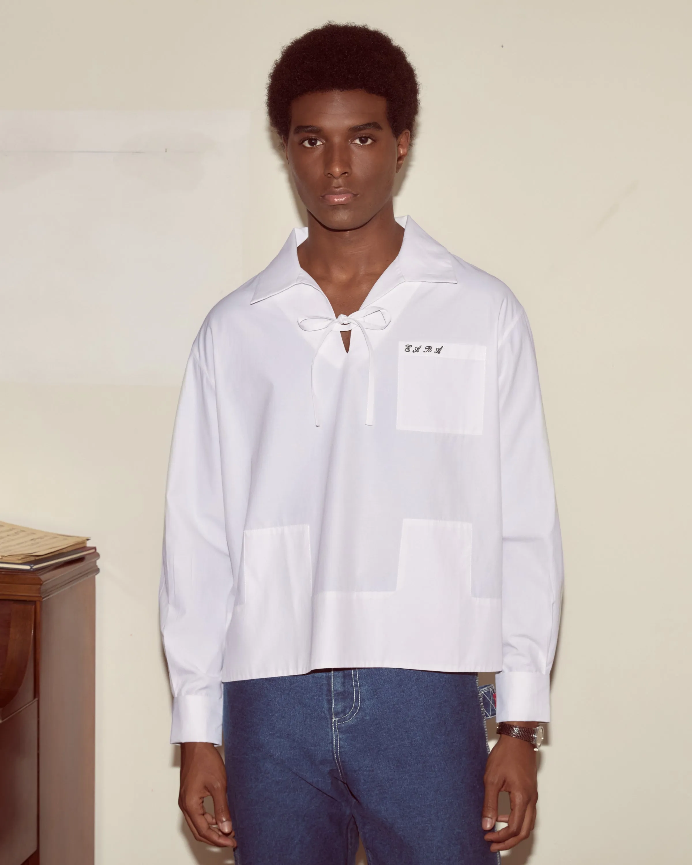 Cotton Maze Long Sleeve Shirt sold by BODE