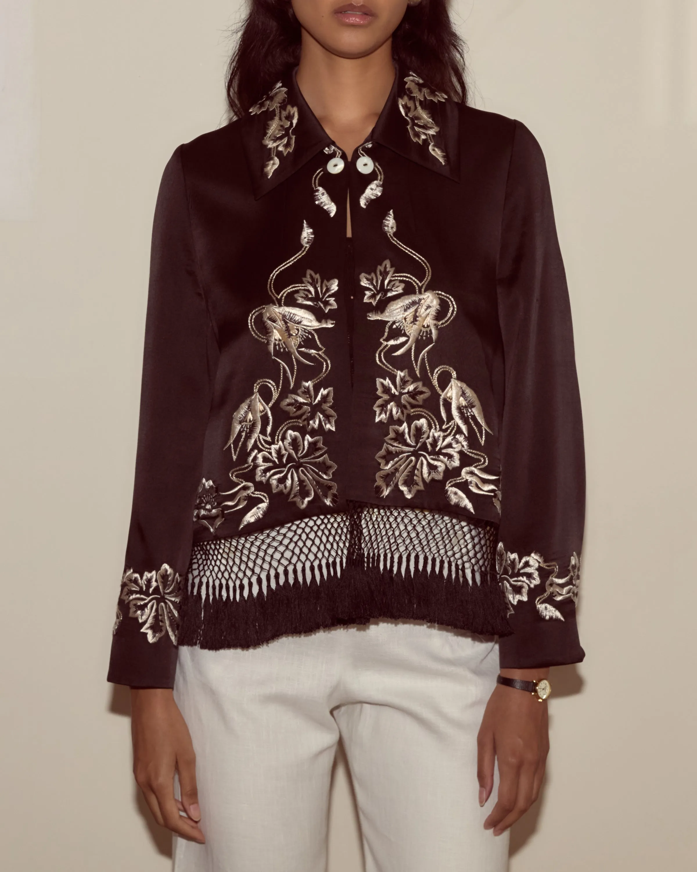 Phantasm Fringe Jacket - Black sold by BODE product image thumbnail 2