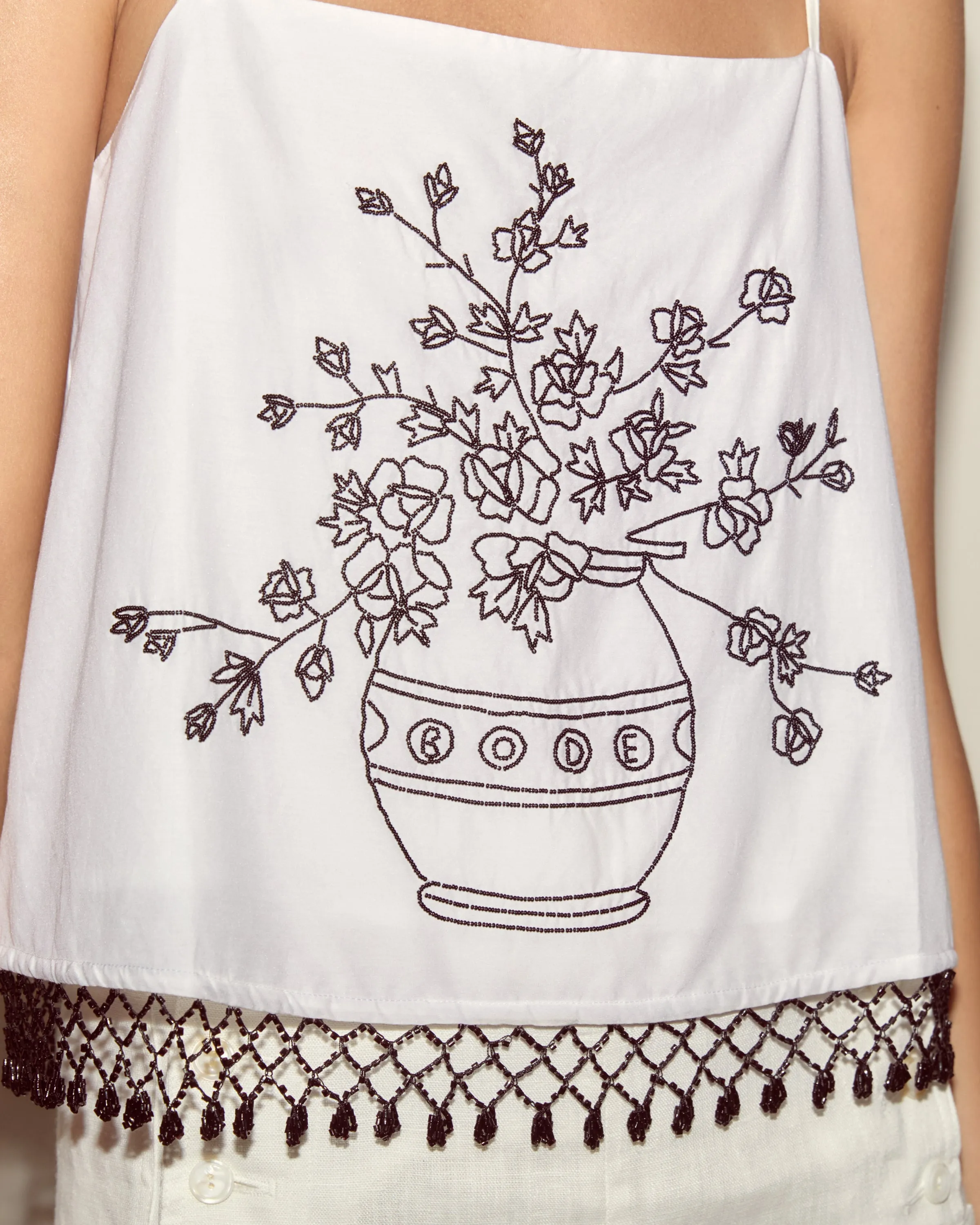 Beaded Rosebloom Tank sold by BODE product image thumbnail 2