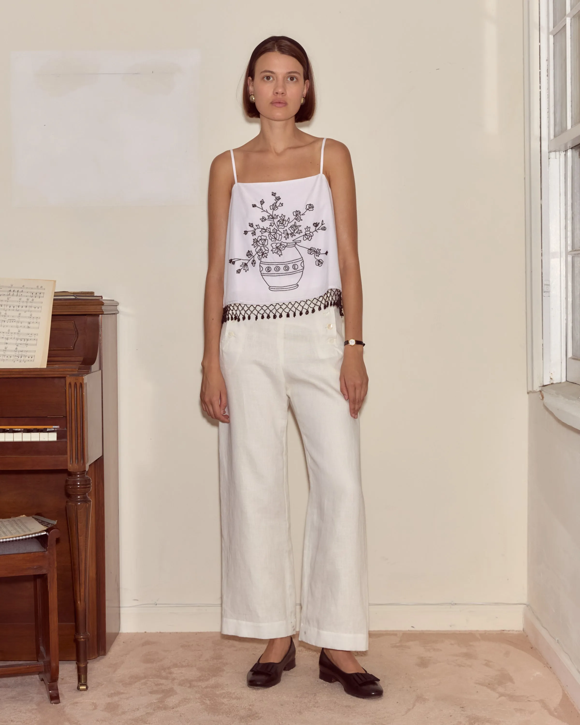 Beaded Rosebloom Tank sold by BODE