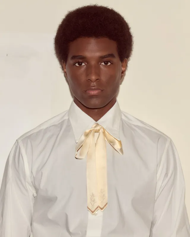 Meadow Soft Tie - Cream sold by BODE