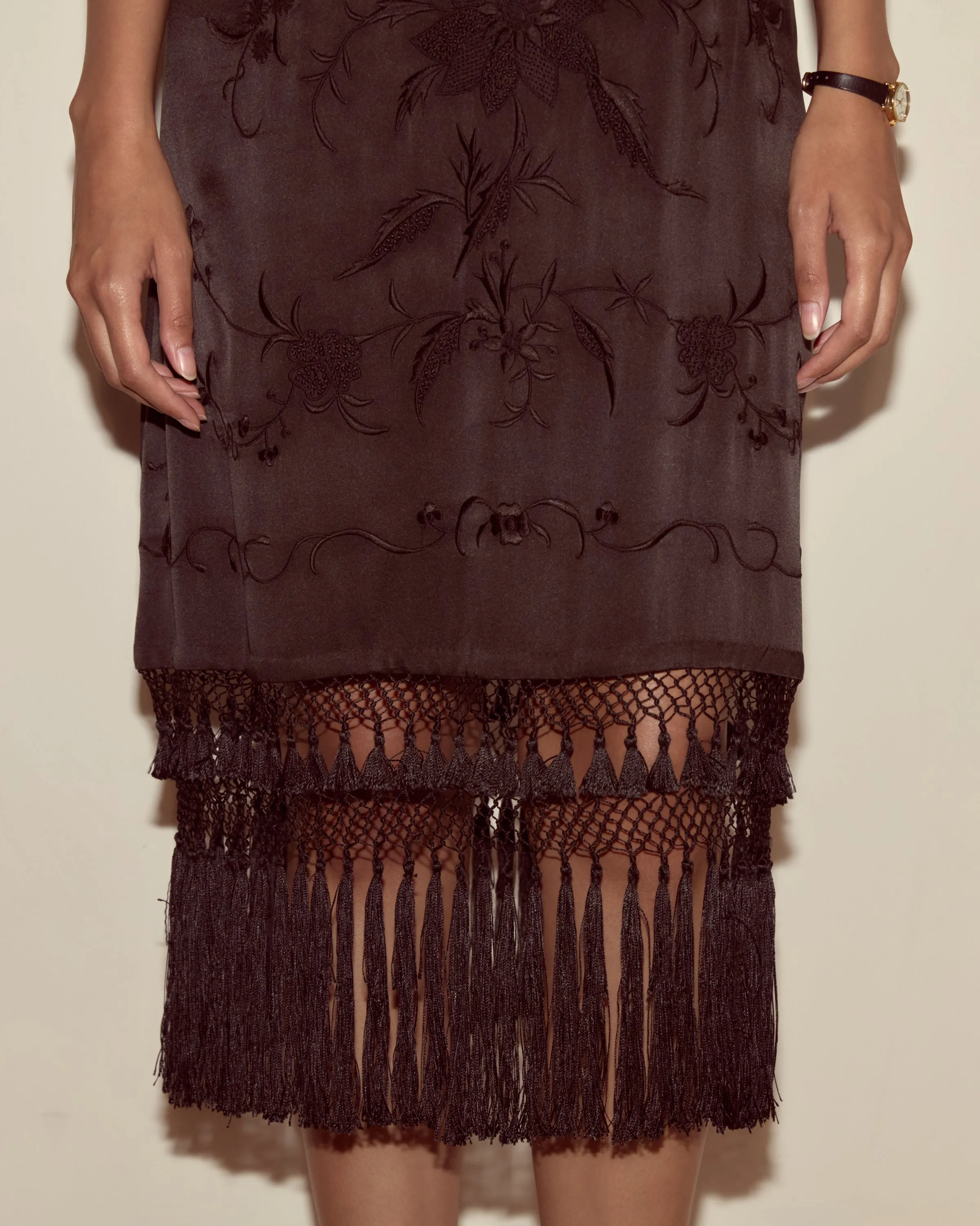 Worcester Fringe Dress - Black sold by BODE product image thumbnail 2