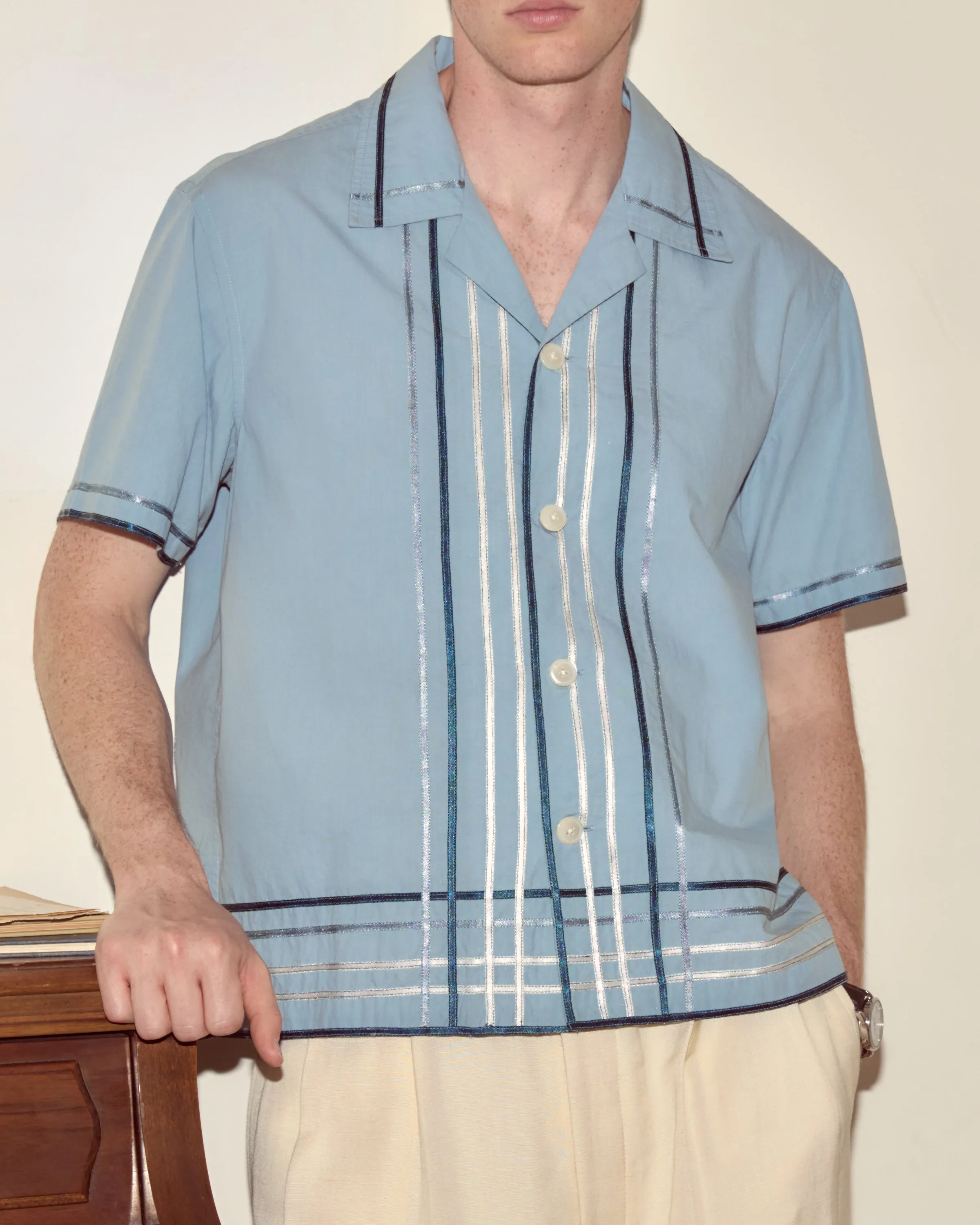 Ribbon Plaid Short Sleeve Shirt sold by BODE product image thumbnail 2