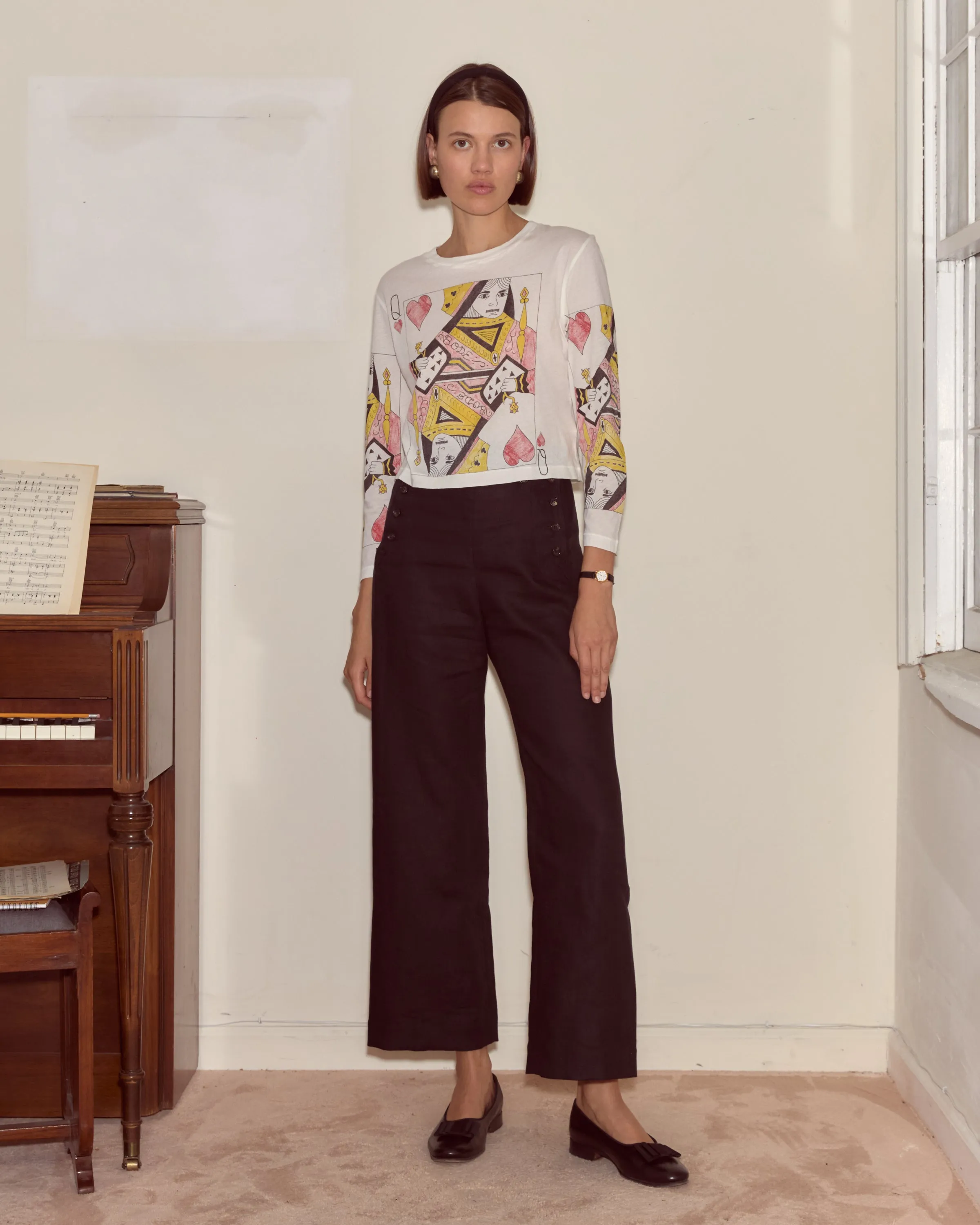 Queen Of Hearts Long Sleeve Tee sold by BODE product image thumbnail 2