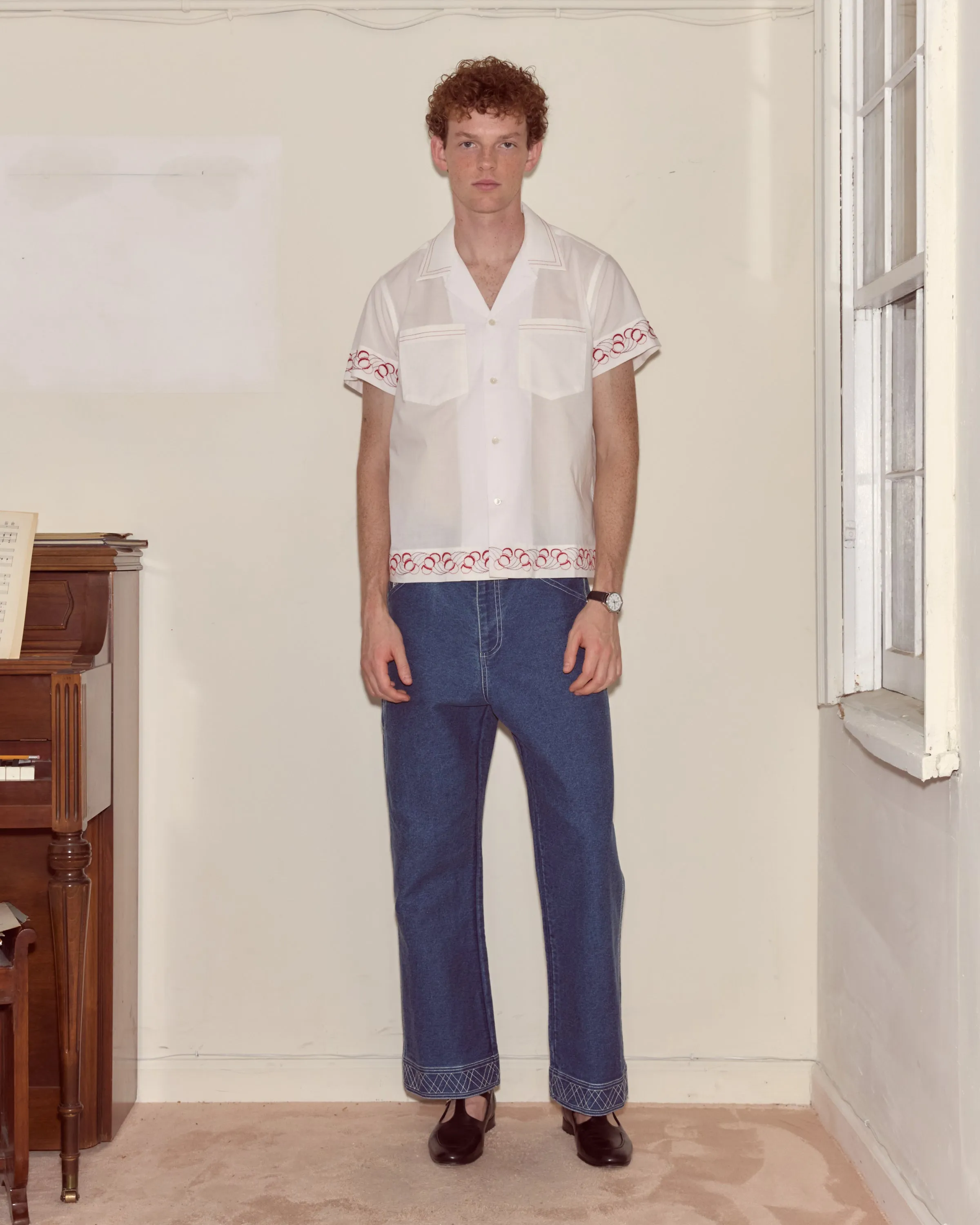 Cherry Lane Embroidered Shirt sold by BODE product image thumbnail 2
