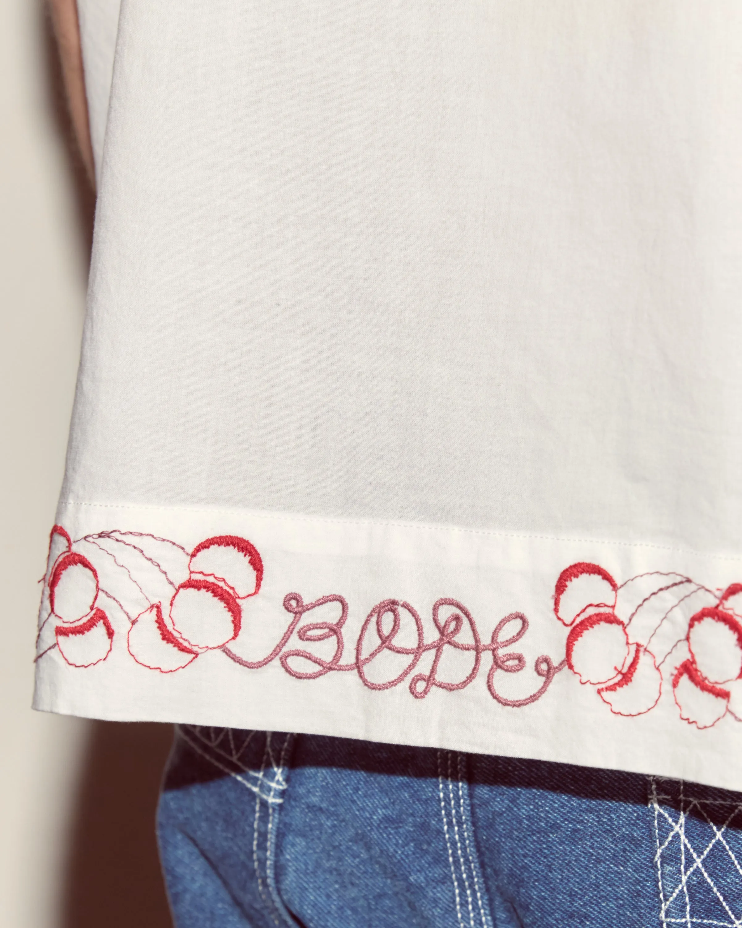 Cherry Lane Embroidered Shirt sold by BODE product image thumbnail 4