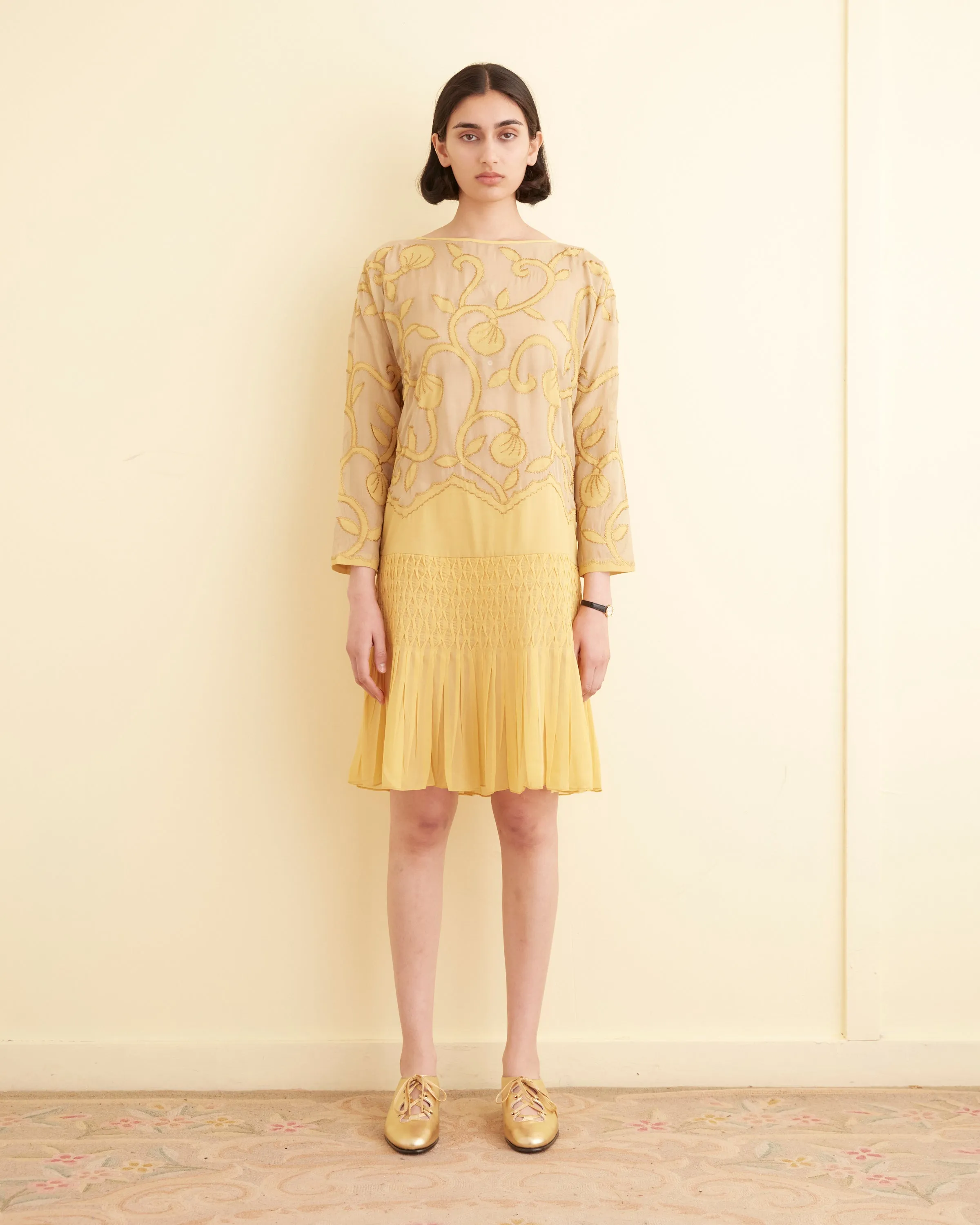 Appliqué Harlayne Dress sold by BODE