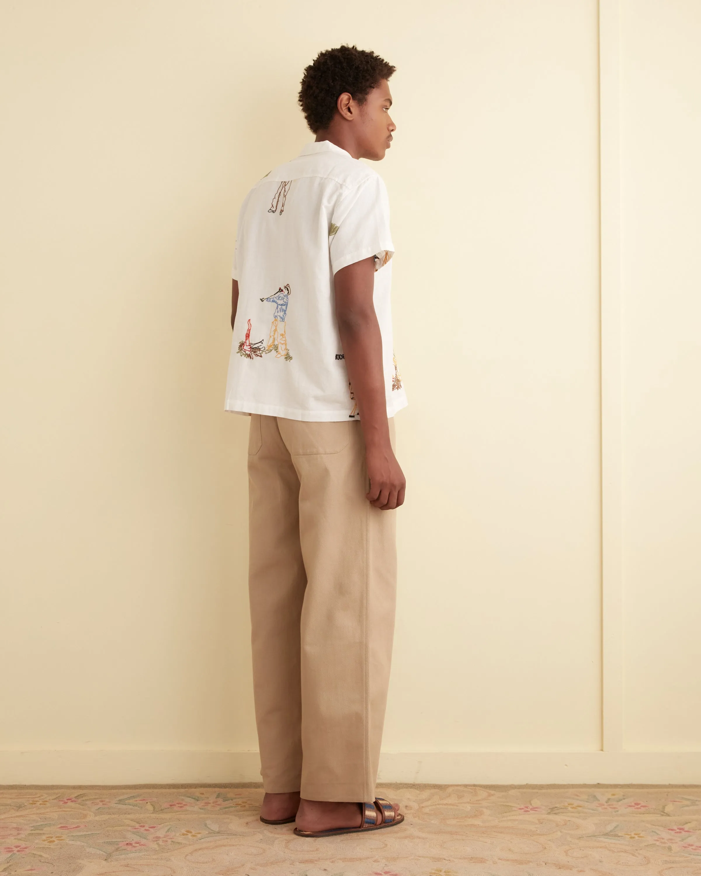 Embroidered Buckaroo Short Sleeve Shirt sold by BODE product image thumbnail 3