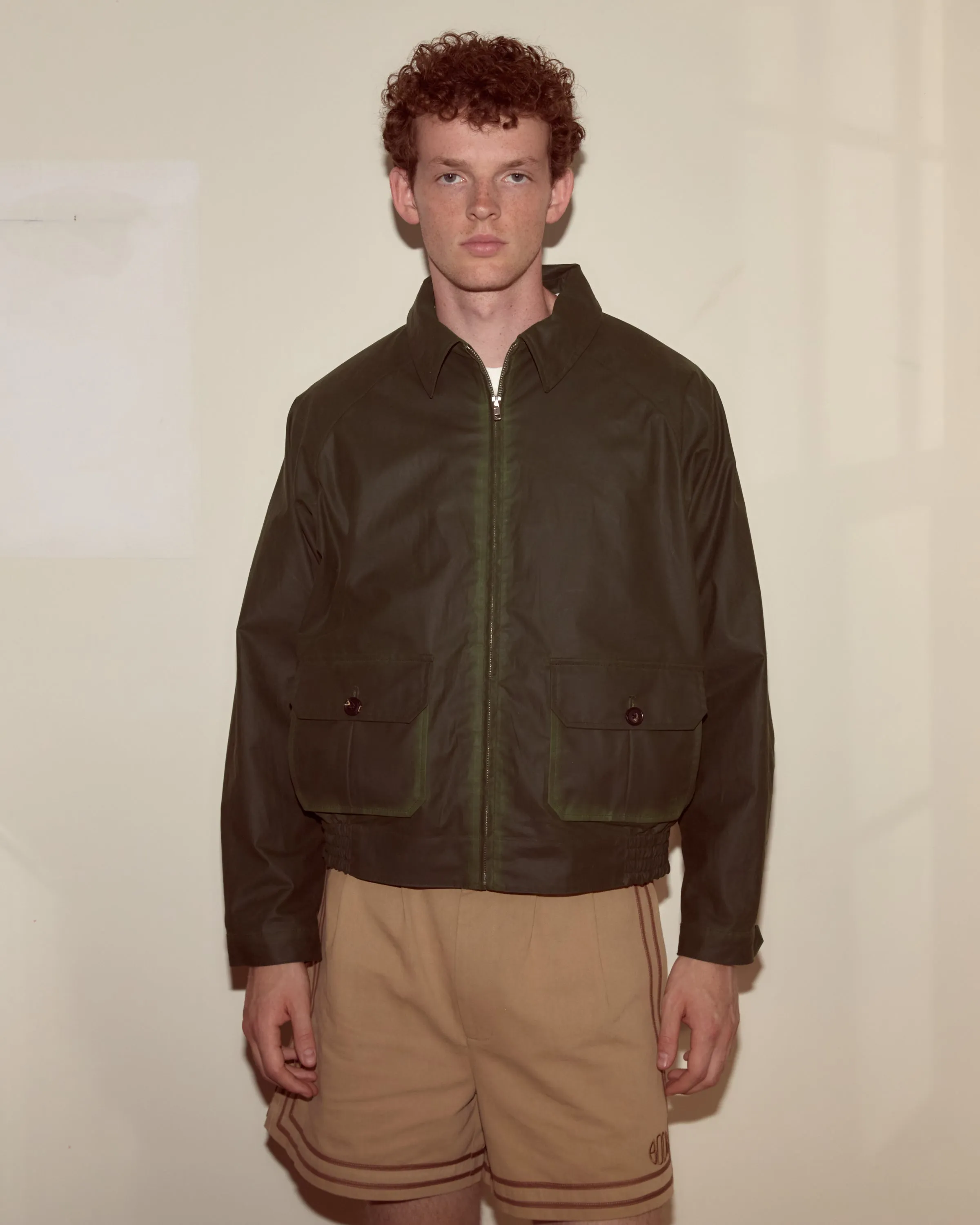 Waxed Coach's Jacket - Green sold by BODE product image thumbnail 2