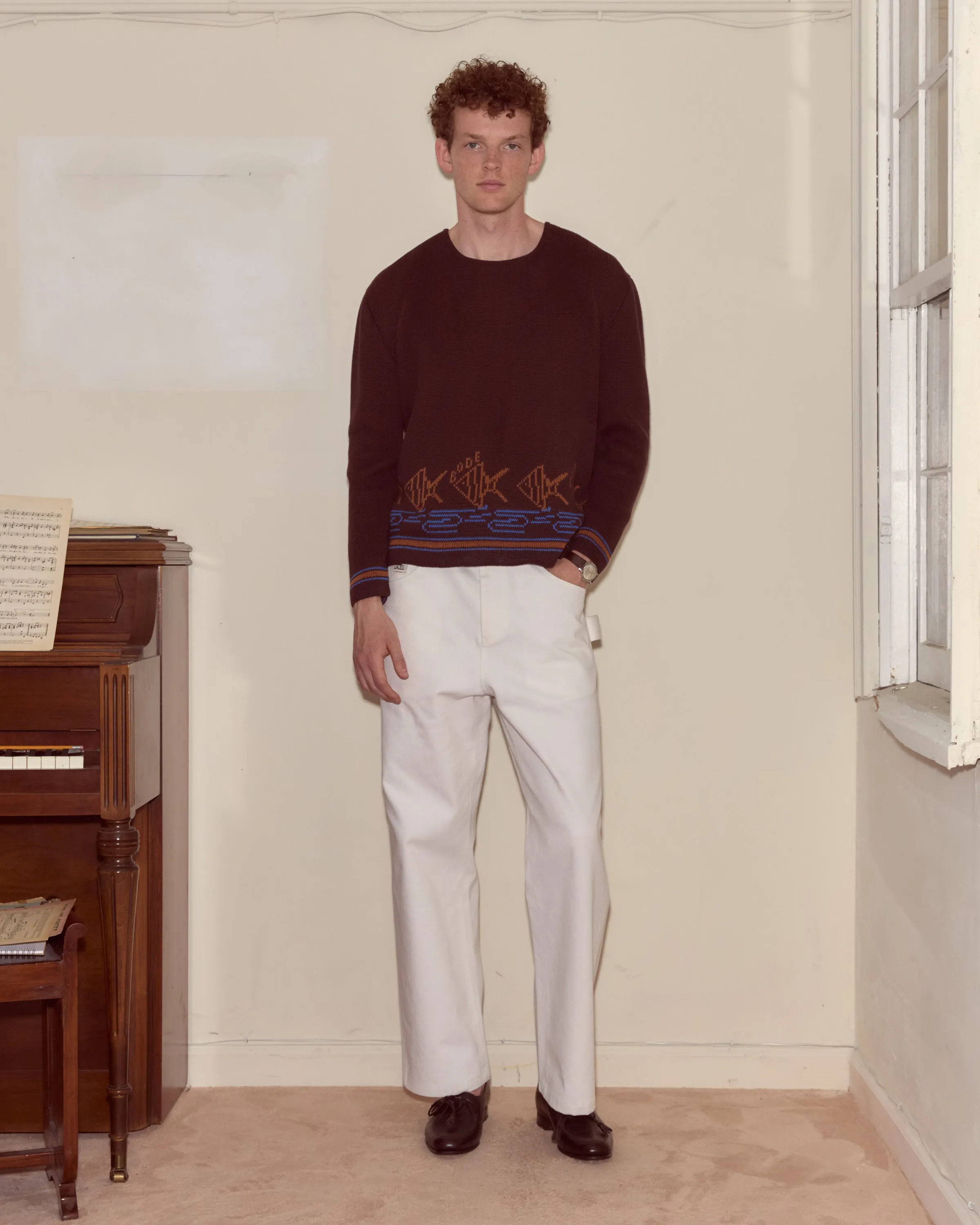 Fish School Sweater sold by BODE