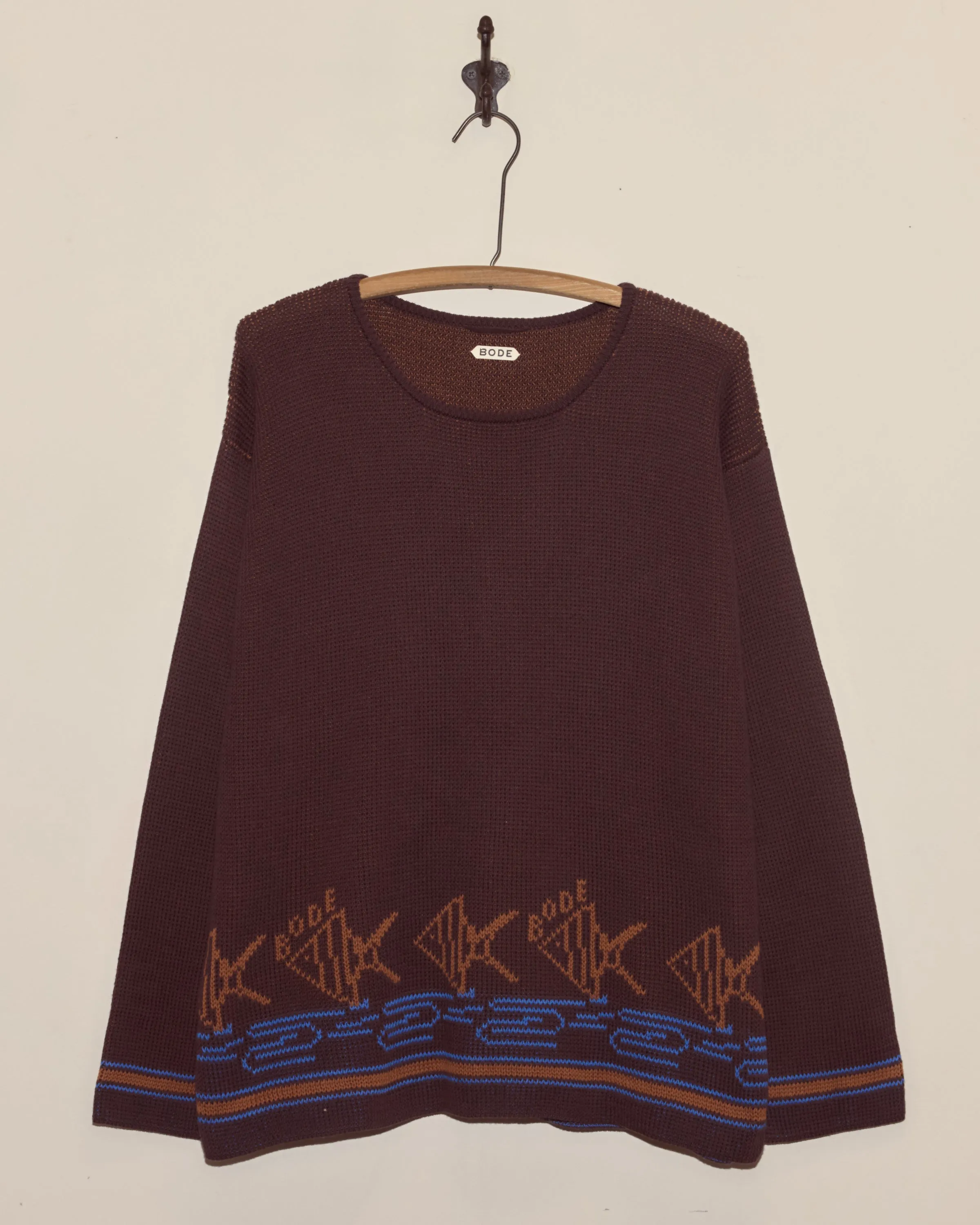 Fish School Sweater sold by BODE product image thumbnail 4