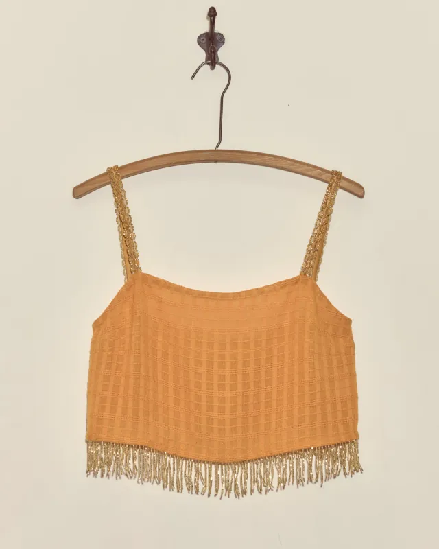 Gilt Rosetta Tank - S sold by BODE