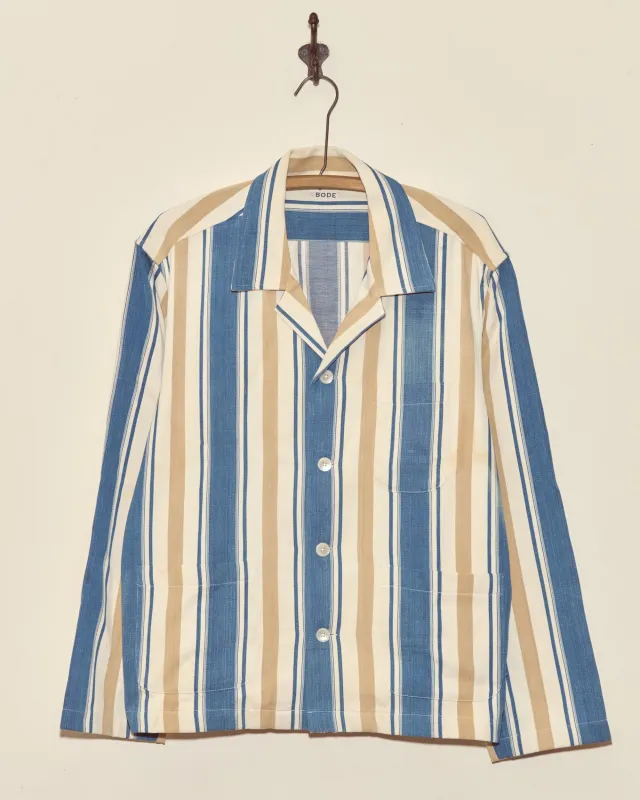 Riverbed Stripe Long Sleeve Shirt - XL sold by BODE