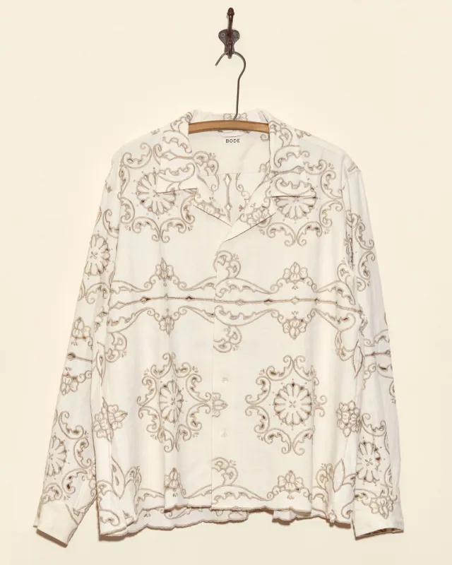 Montague Lace Long Sleeve Shirt - XL sold by BODE