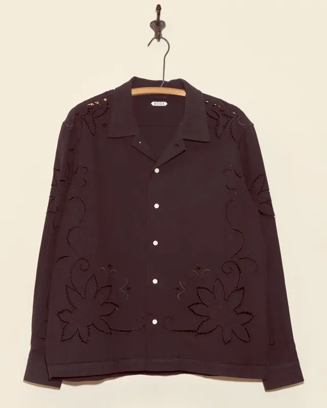 Petal Cutout Long Sleeve Shirt - XL sold by BODE