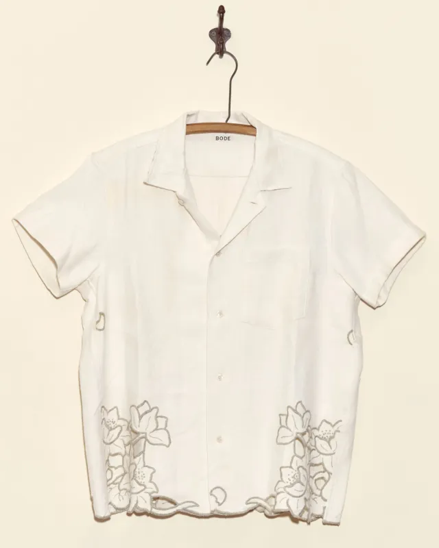 Floating Lily Short Sleeve Shirt - M sold by BODE
