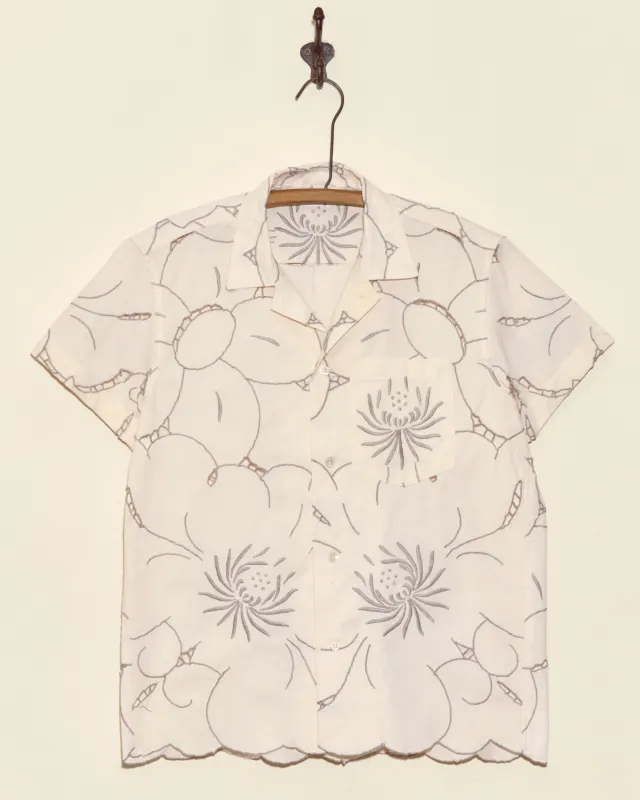Chrysanthemum Carpet Short Sleeve Shirt - XS sold by BODE